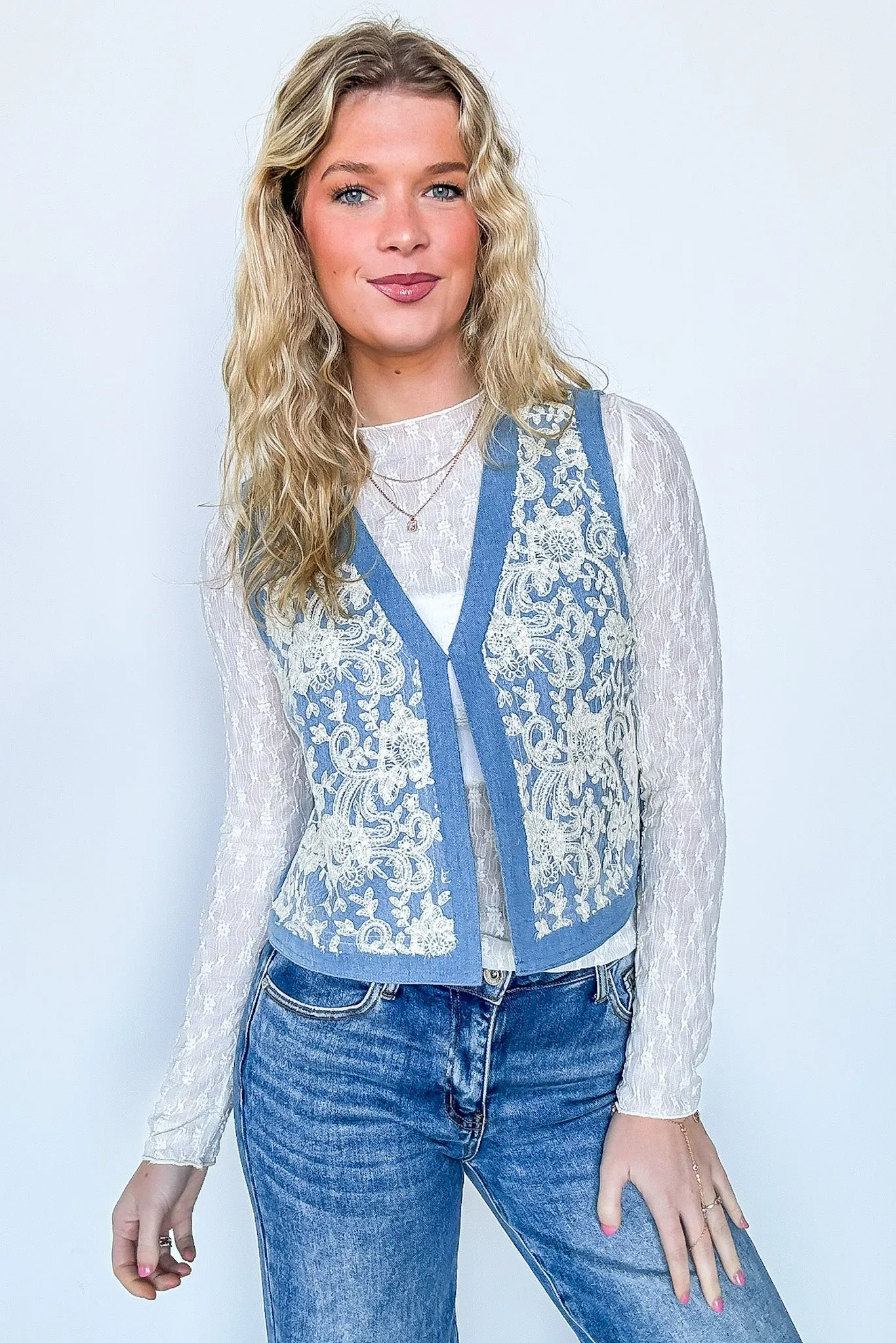 Emile Long Sleeve Lace Top