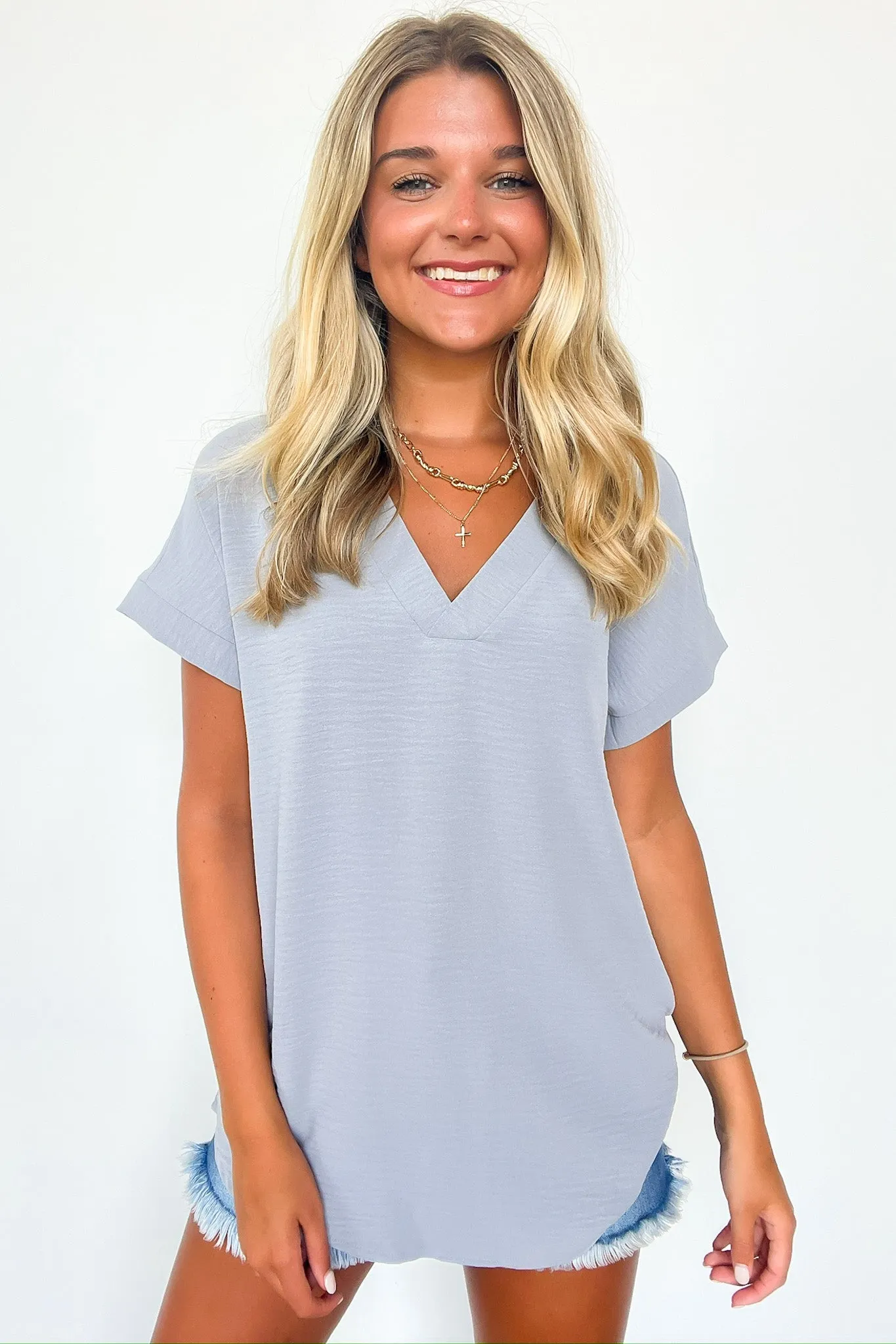 Emileigh V-Neck Relaxed Fit Top - BACK IN STOCK