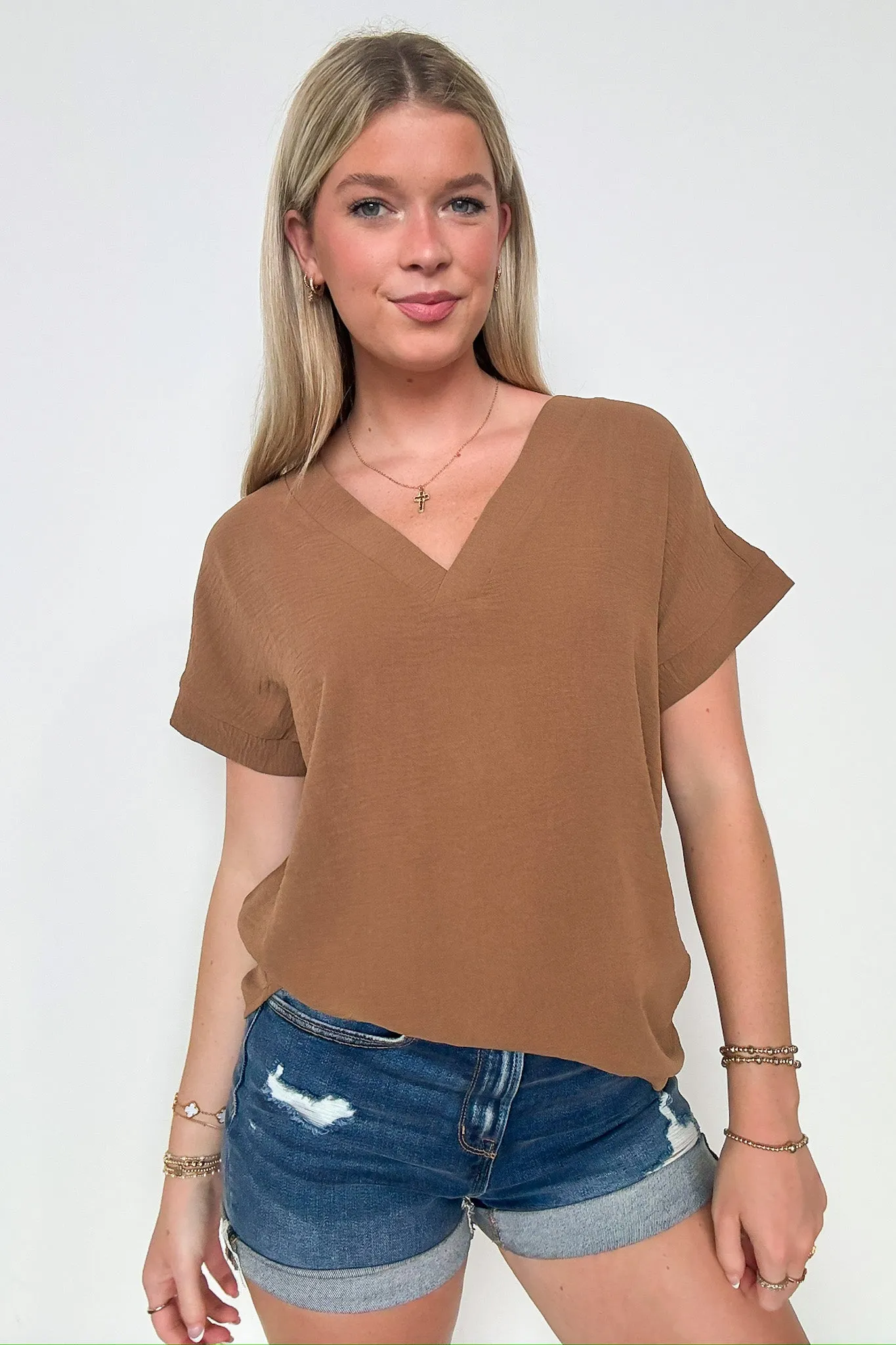 Emileigh V-Neck Relaxed Fit Top - BACK IN STOCK
