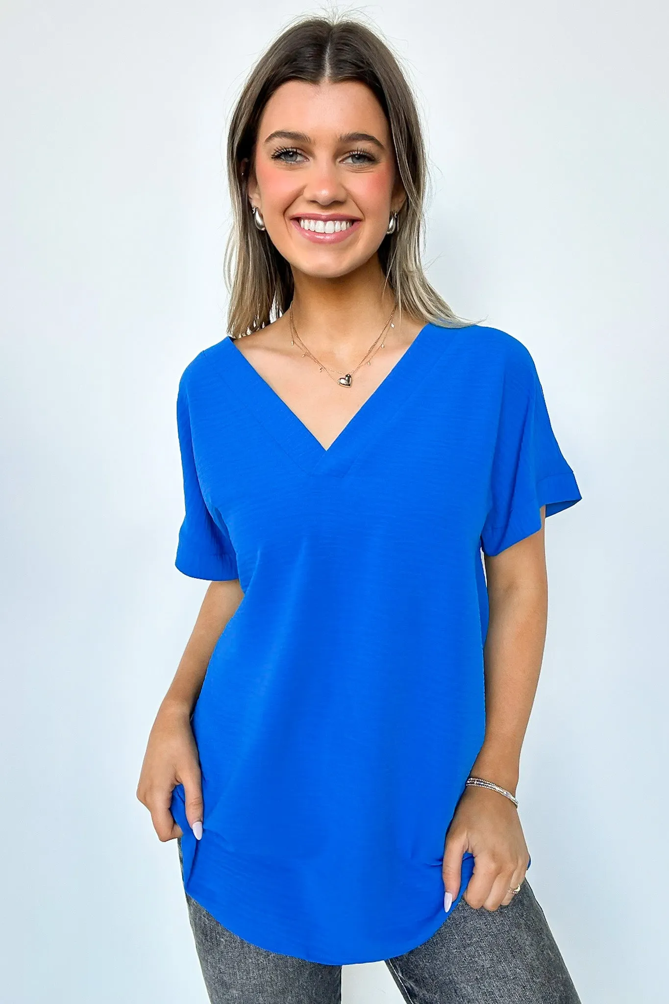 Emileigh V-Neck Relaxed Fit Top - BACK IN STOCK