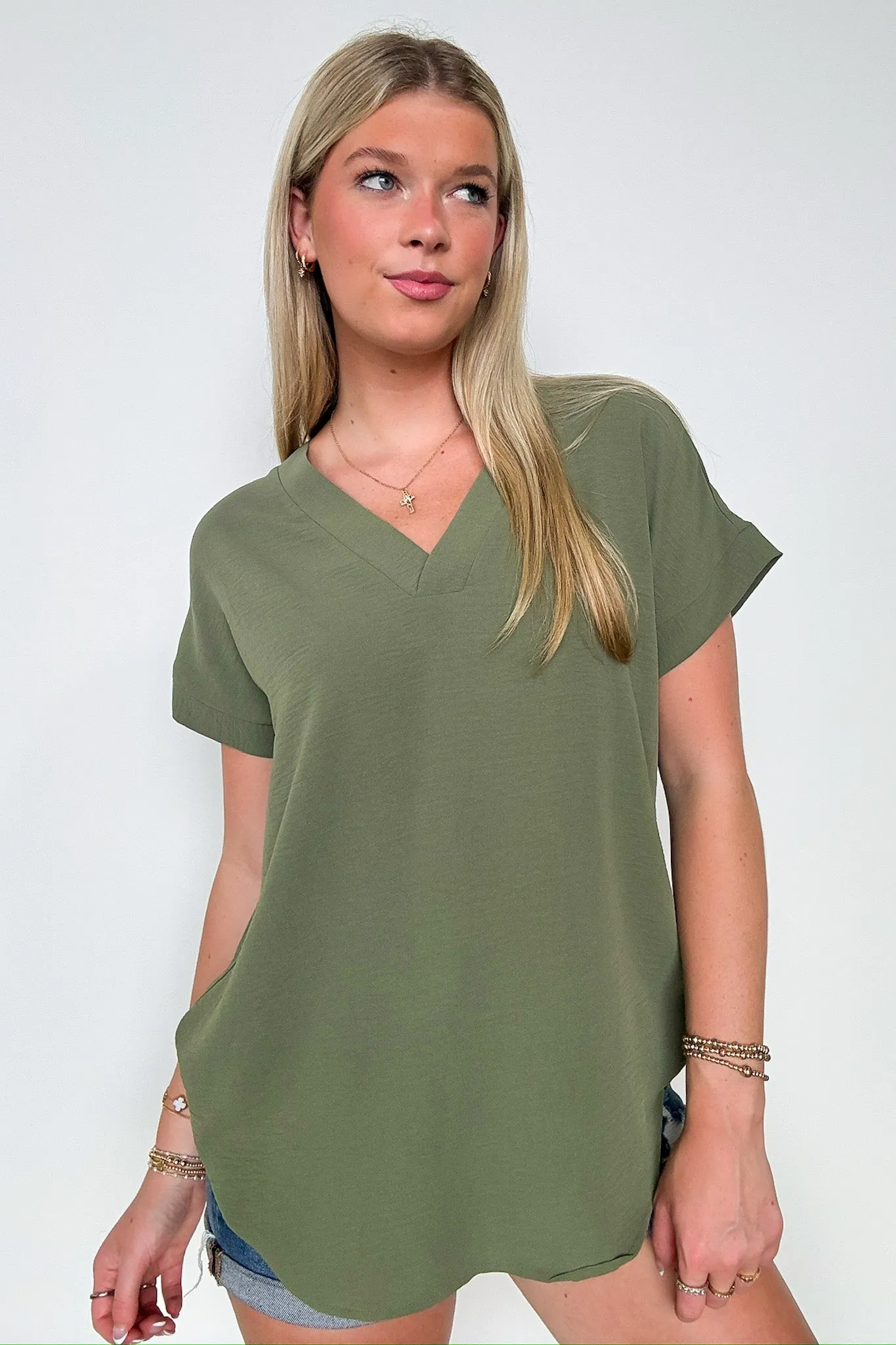 Emileigh V-Neck Relaxed Fit Top - BACK IN STOCK