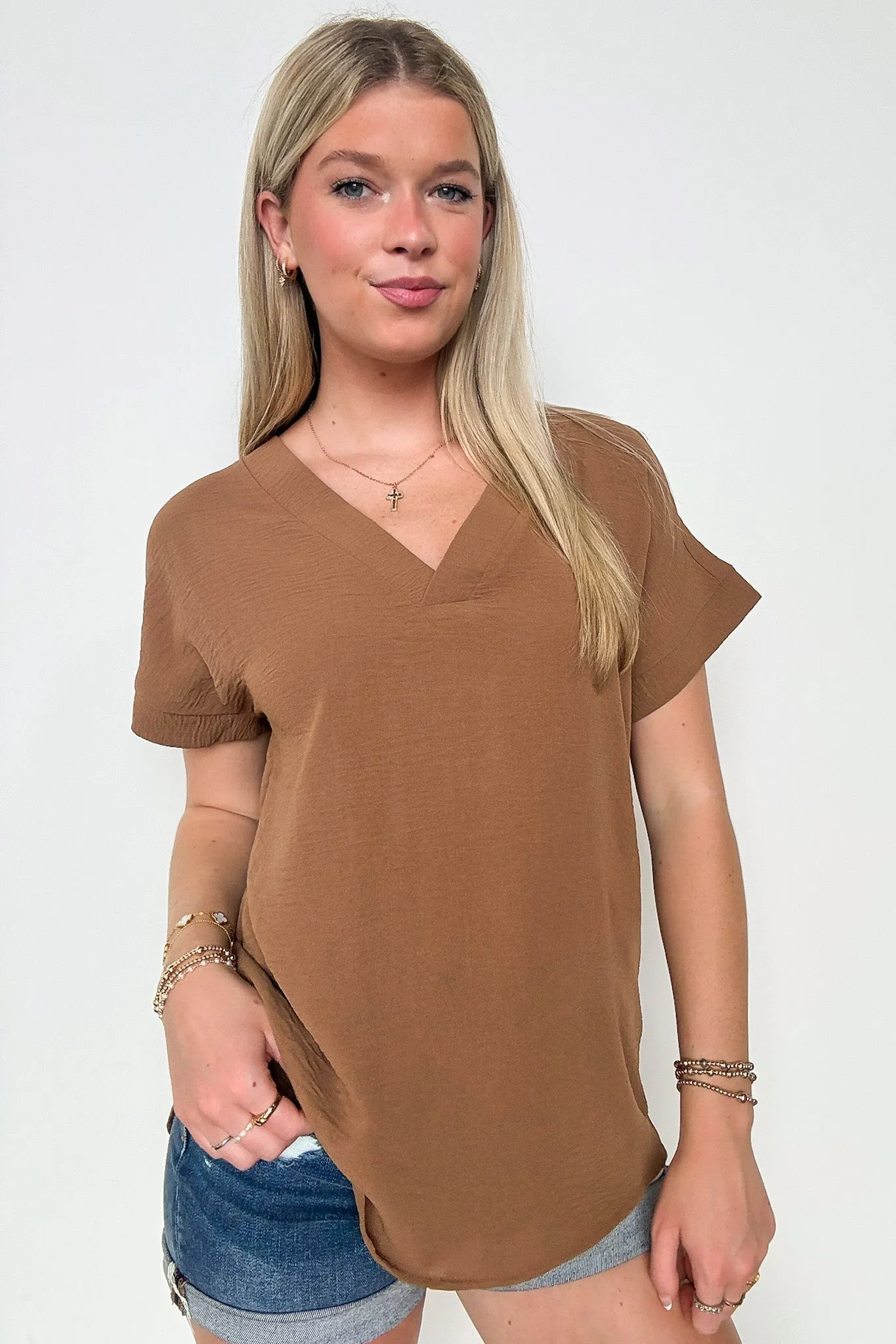 Emileigh V-Neck Relaxed Fit Top - BACK IN STOCK