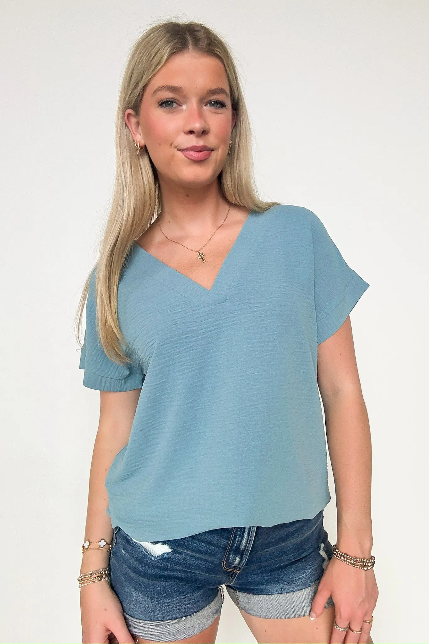 Emileigh V-Neck Relaxed Fit Top - BACK IN STOCK