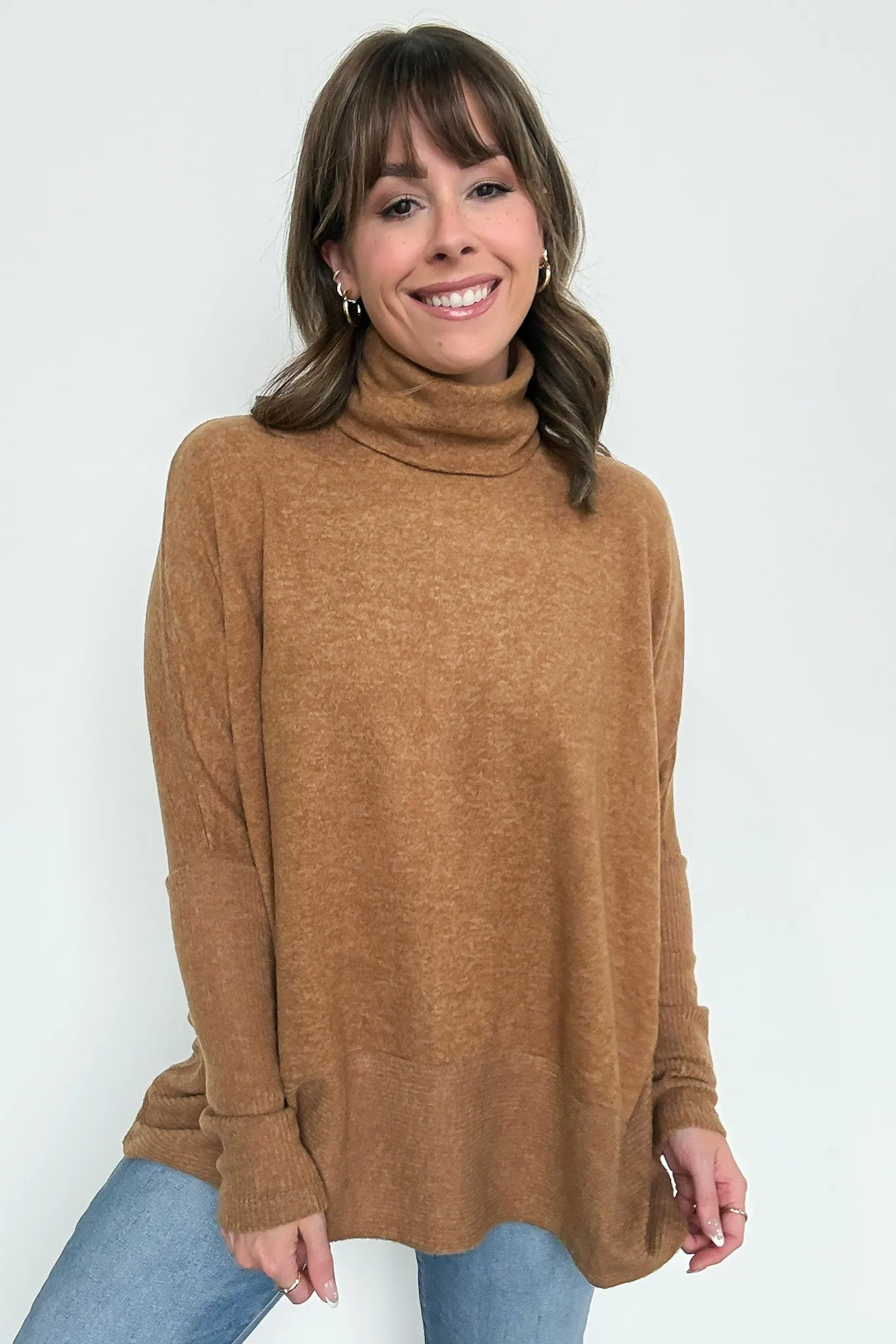 Emily Turtleneck Melange Knit Sweater