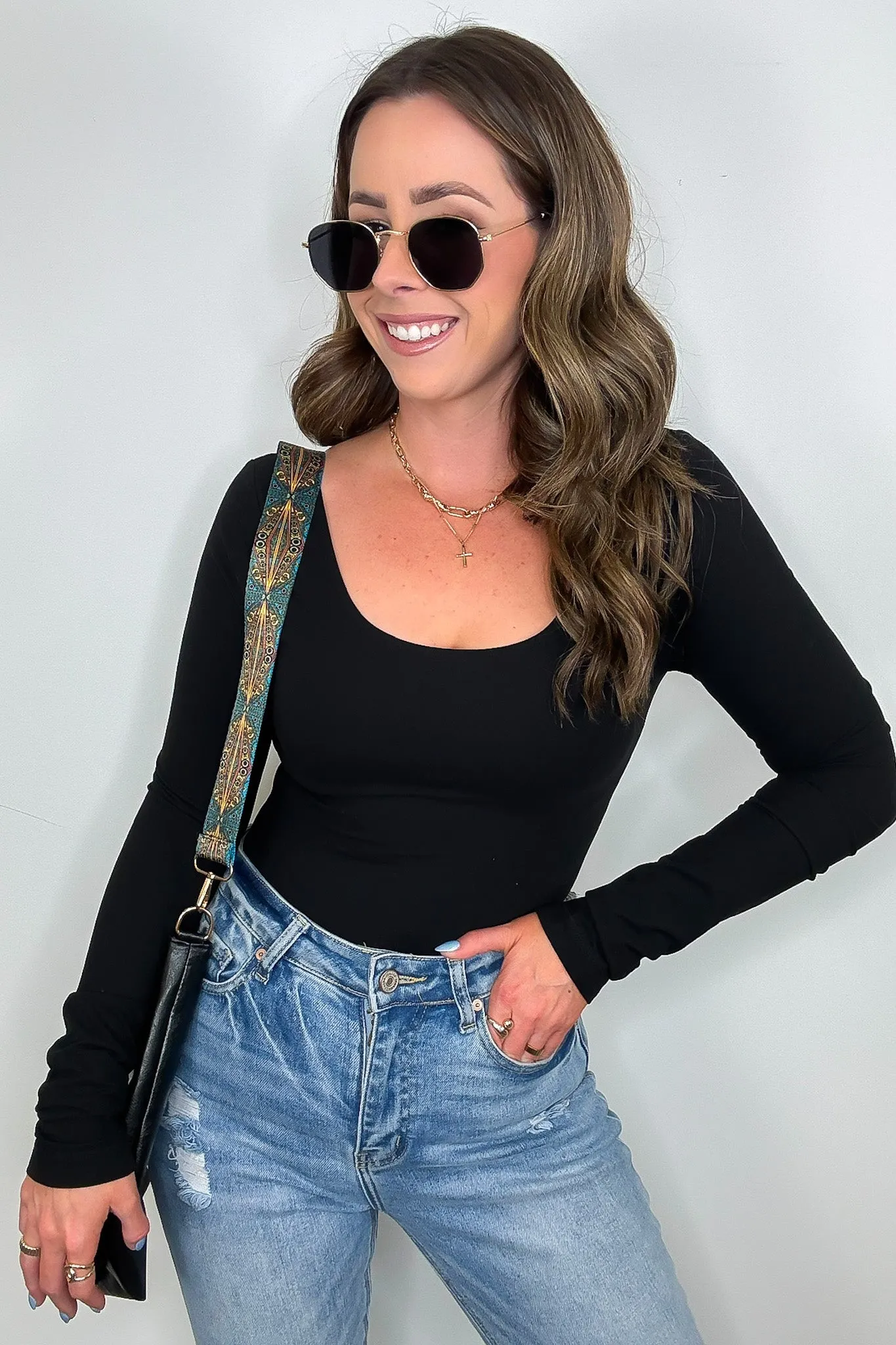 Emma Butter Soft Round Neck Long Sleeve Top