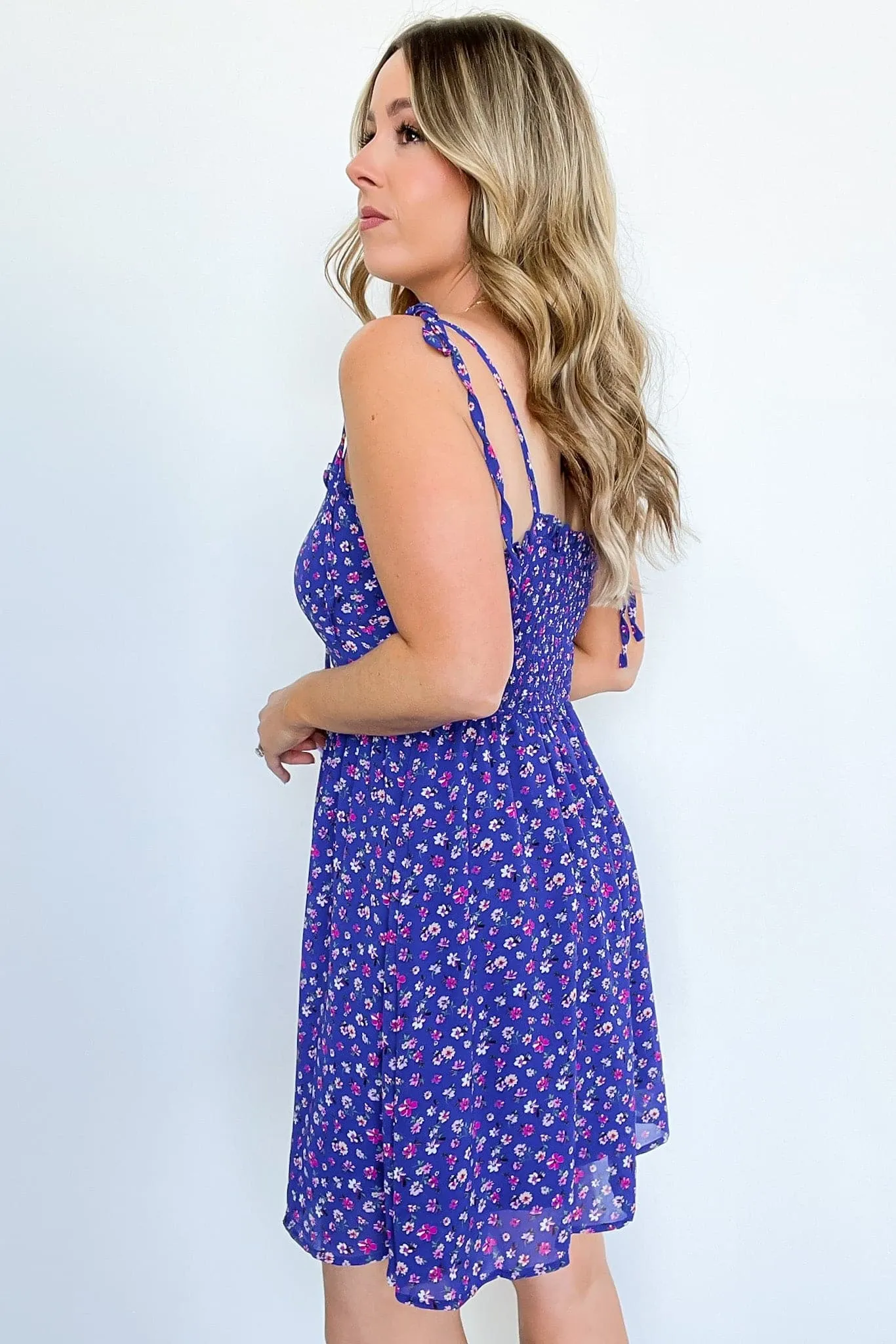 Endlessly Charming Tie Front Floral Print Dress - FINAL SALE