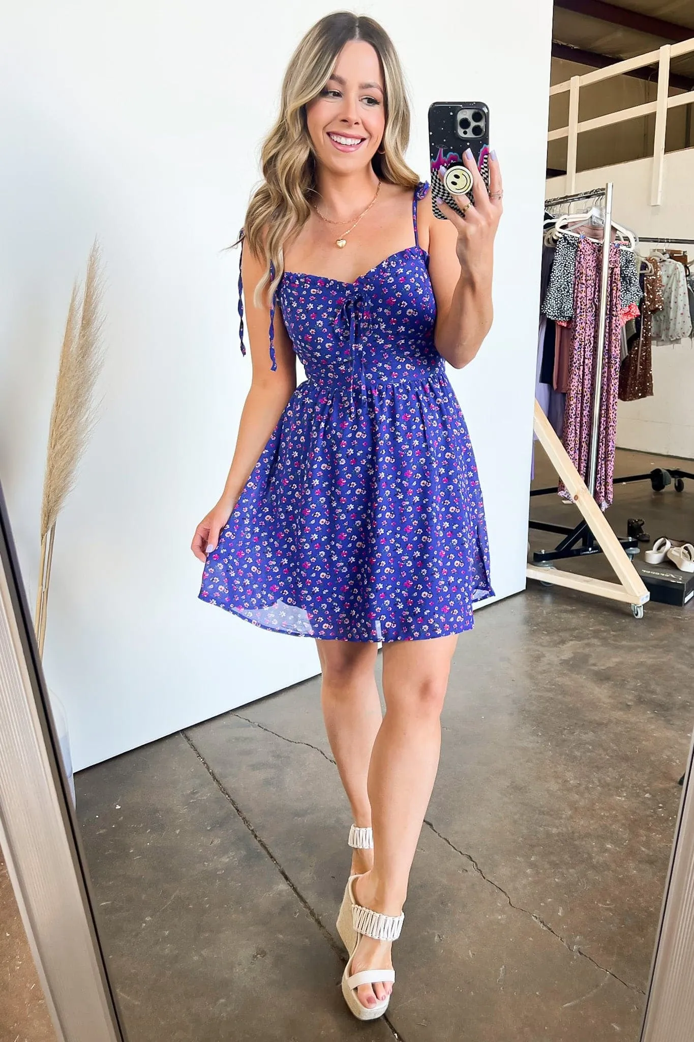Endlessly Charming Tie Front Floral Print Dress - FINAL SALE