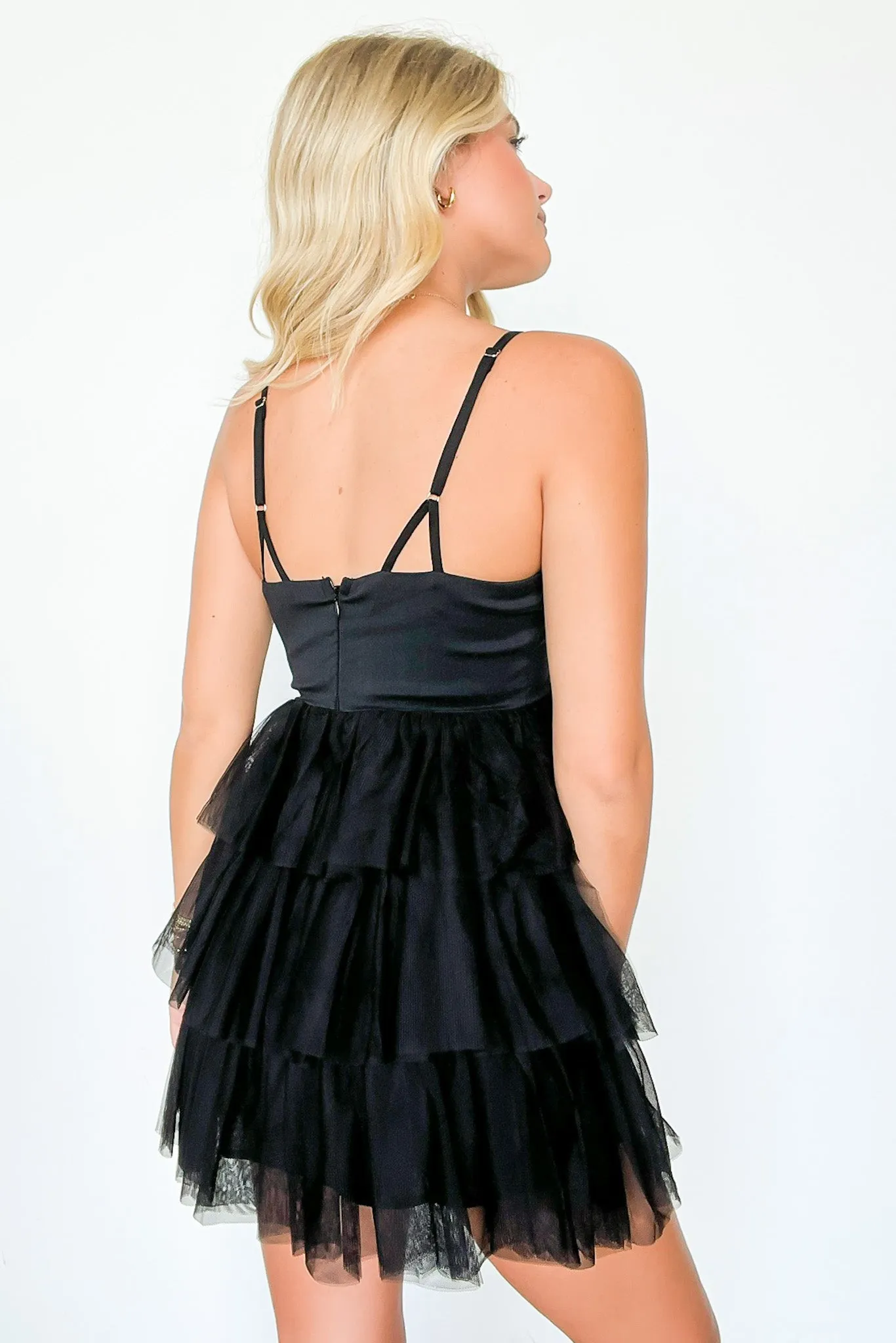 Endlessly Complimented Mesh Ruffle Tiered Dress - FINAL SALE
