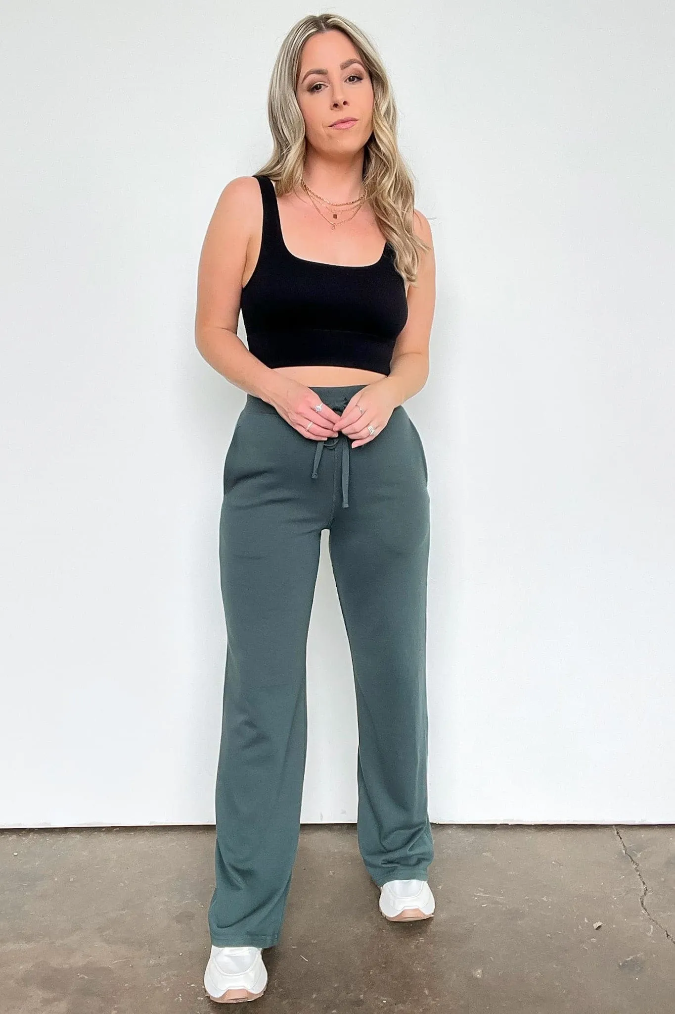 Erilea Straight Leg Elastic Waist Lounge Pants - FINAL SALE