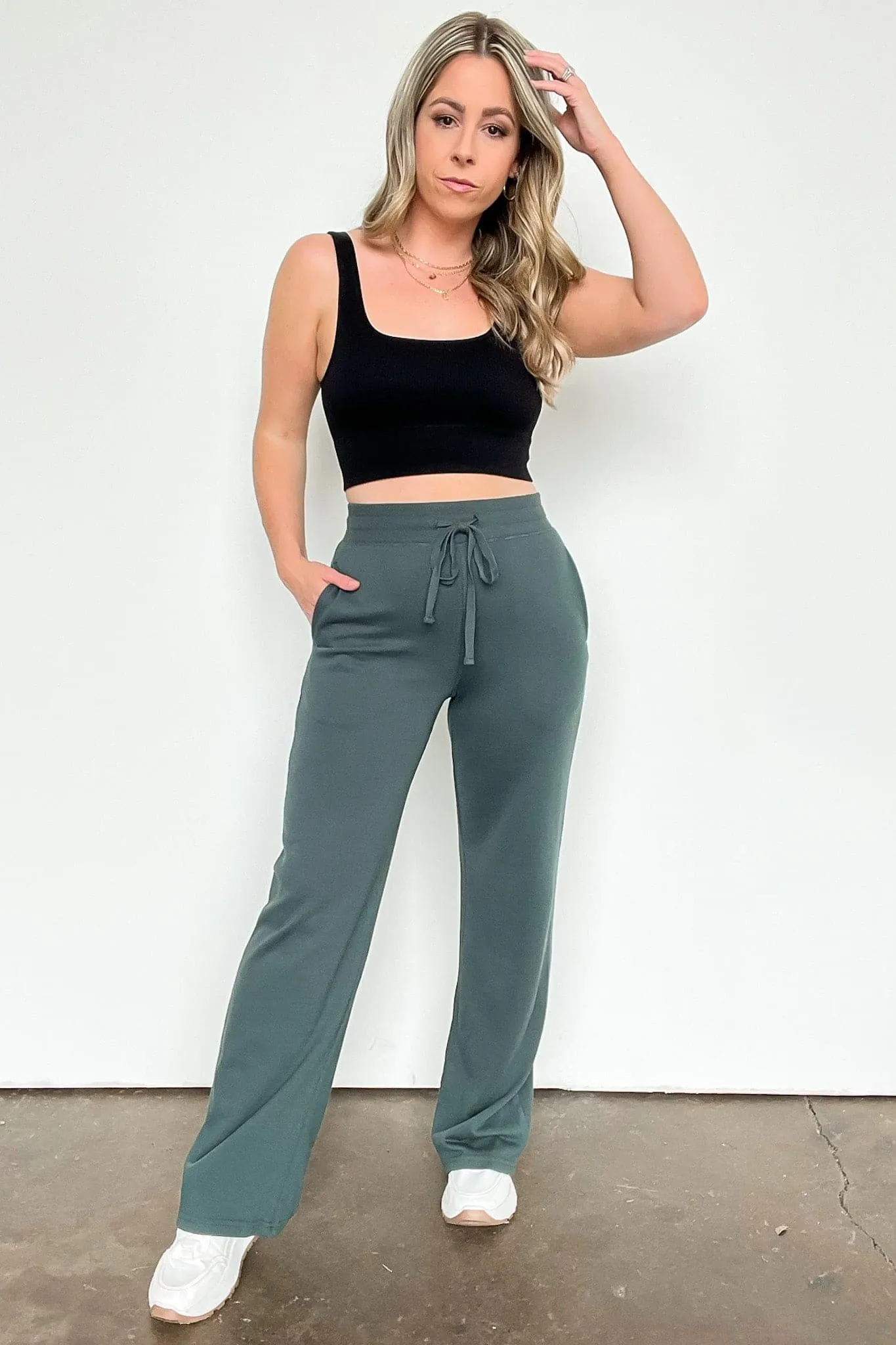 Erilea Straight Leg Elastic Waist Lounge Pants - FINAL SALE