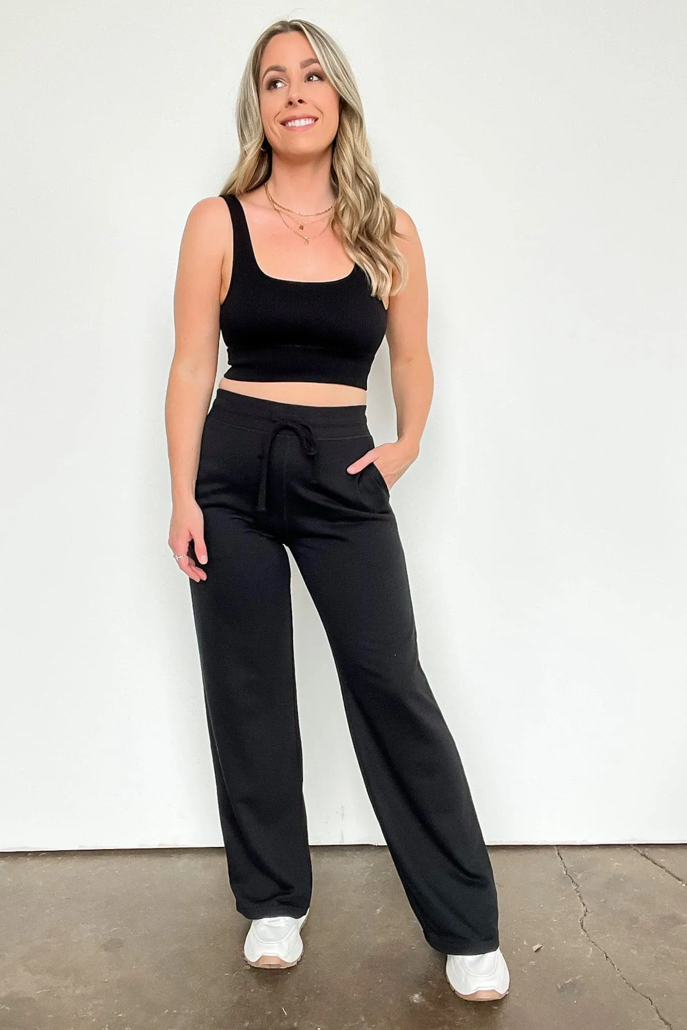 Erilea Straight Leg Elastic Waist Lounge Pants - FINAL SALE