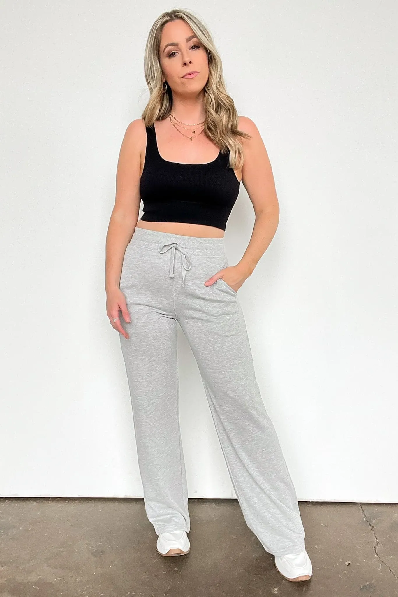 Erilea Straight Leg Elastic Waist Lounge Pants - FINAL SALE