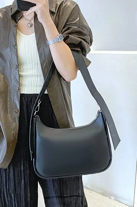 Erina Vegan Leather Baguette Hobo Bag - FINAL SALE