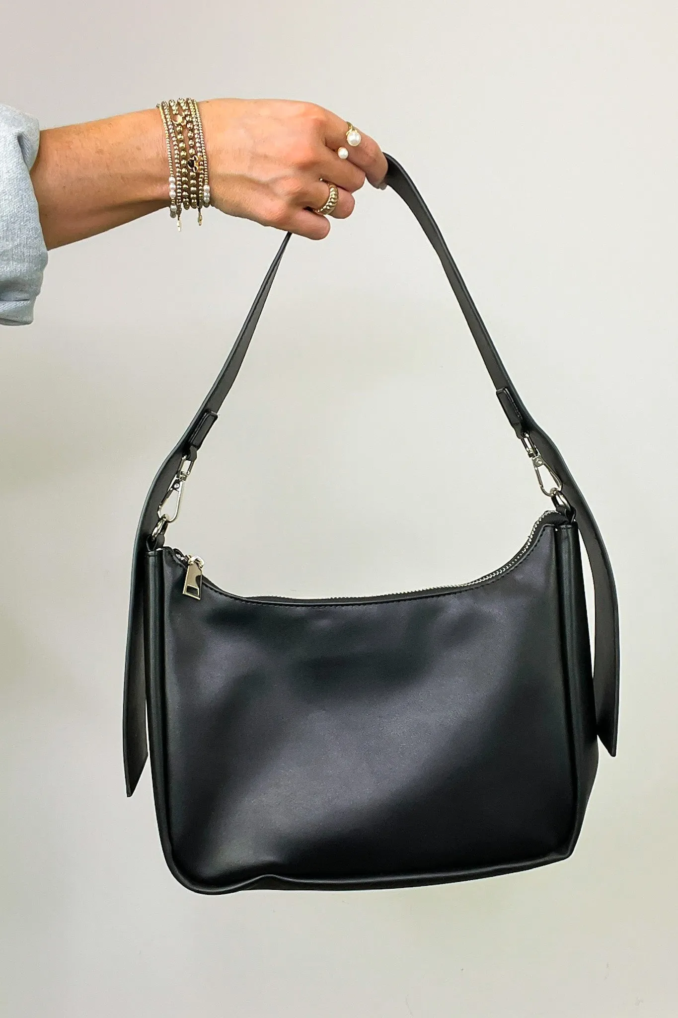 Erina Vegan Leather Baguette Hobo Bag - FINAL SALE