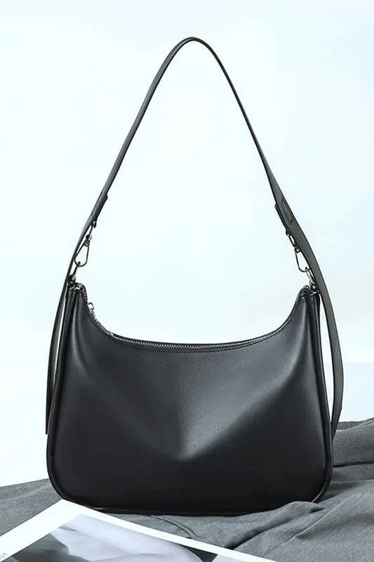 Erina Vegan Leather Baguette Hobo Bag - FINAL SALE
