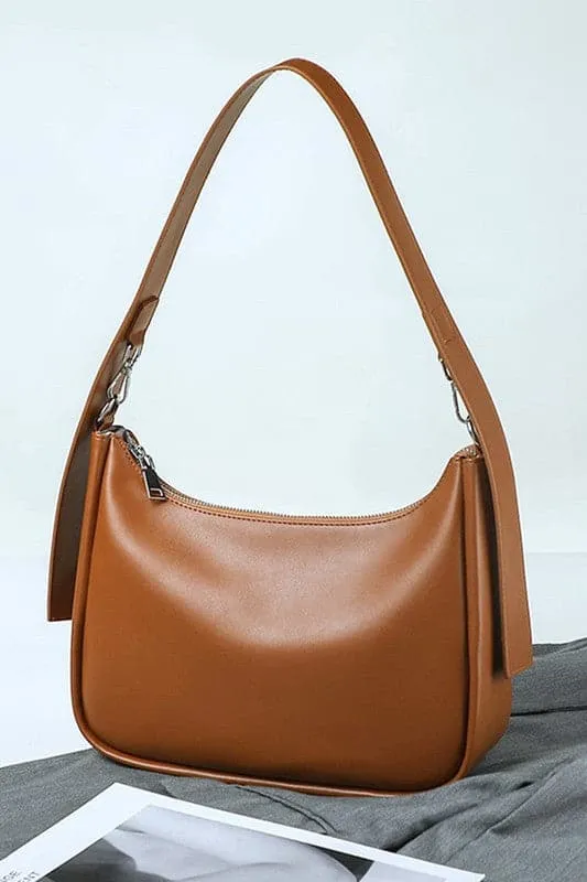 Erina Vegan Leather Baguette Hobo Bag - FINAL SALE