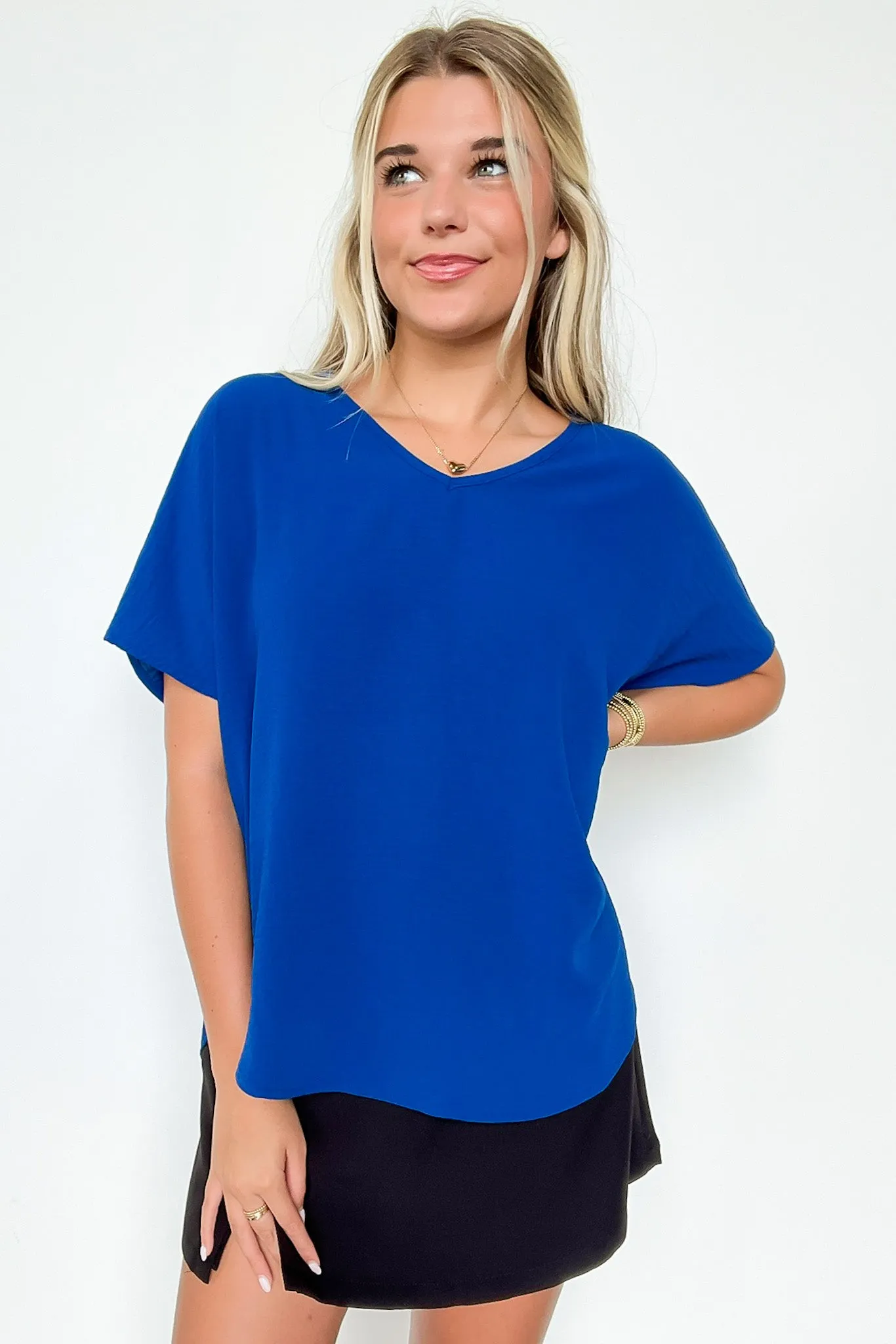 Evlynn V-Neck Short Sleeve Top - BACK IN STOCK