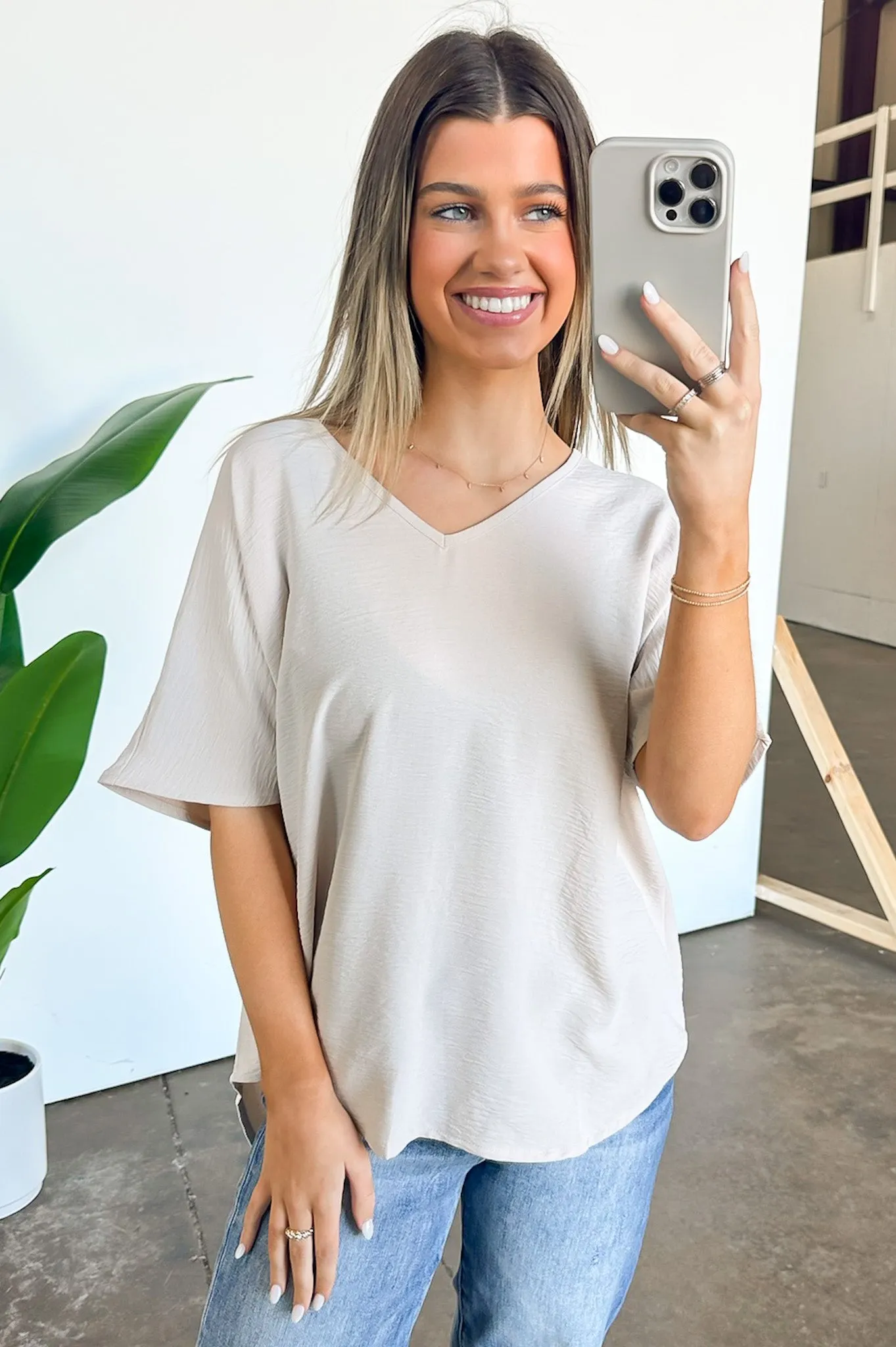 Evlynn V-Neck Short Sleeve Top - BACK IN STOCK