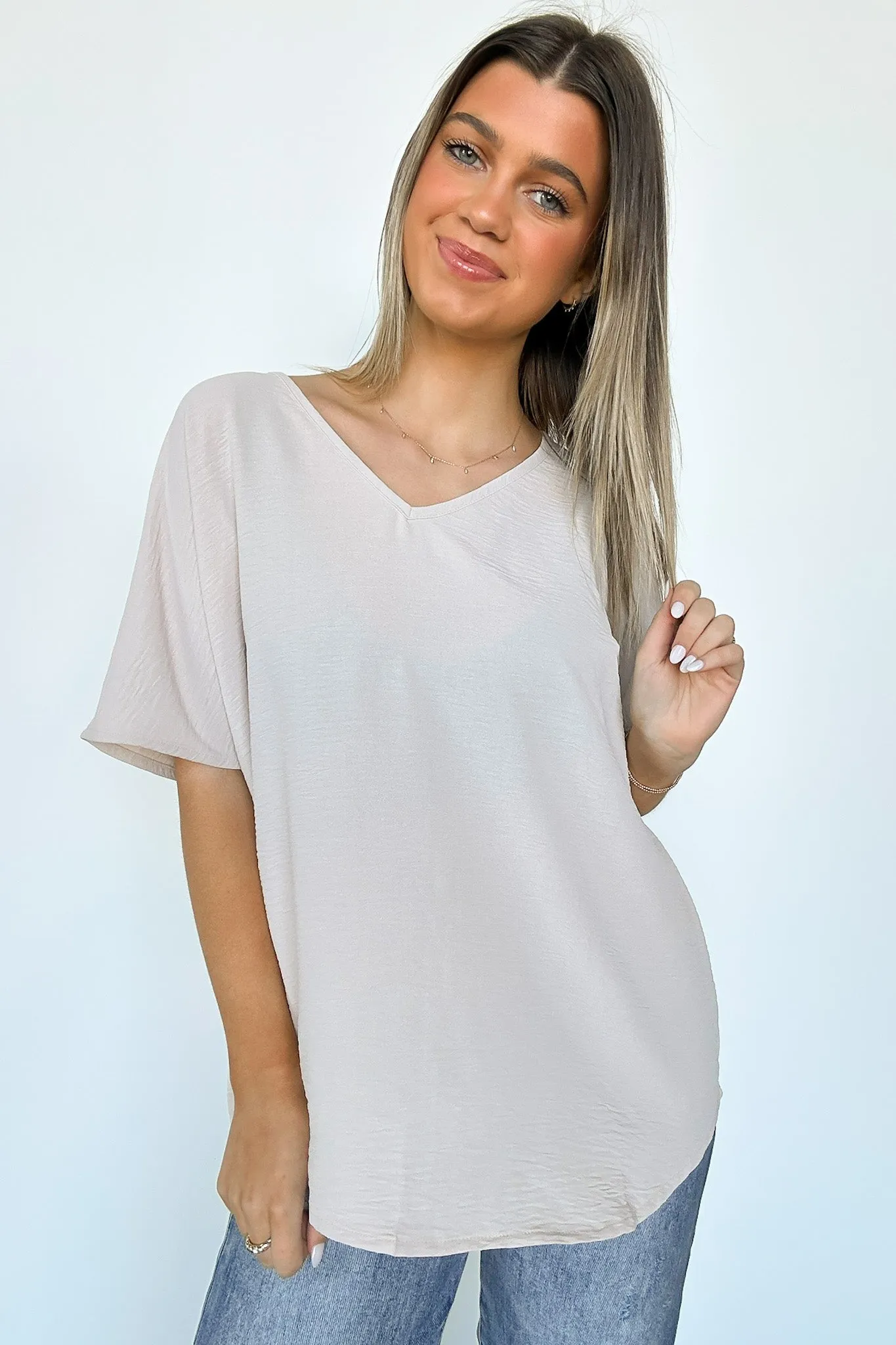 Evlynn V-Neck Short Sleeve Top - BACK IN STOCK