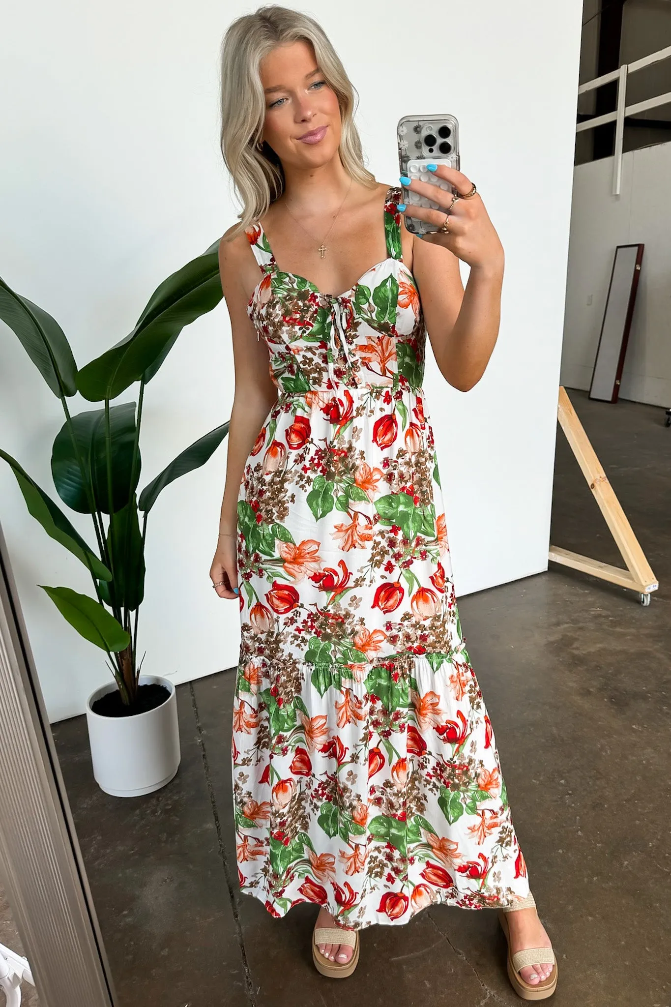 Exceptional Sight V-Neck Floral Maxi Dress - FINAL SALE