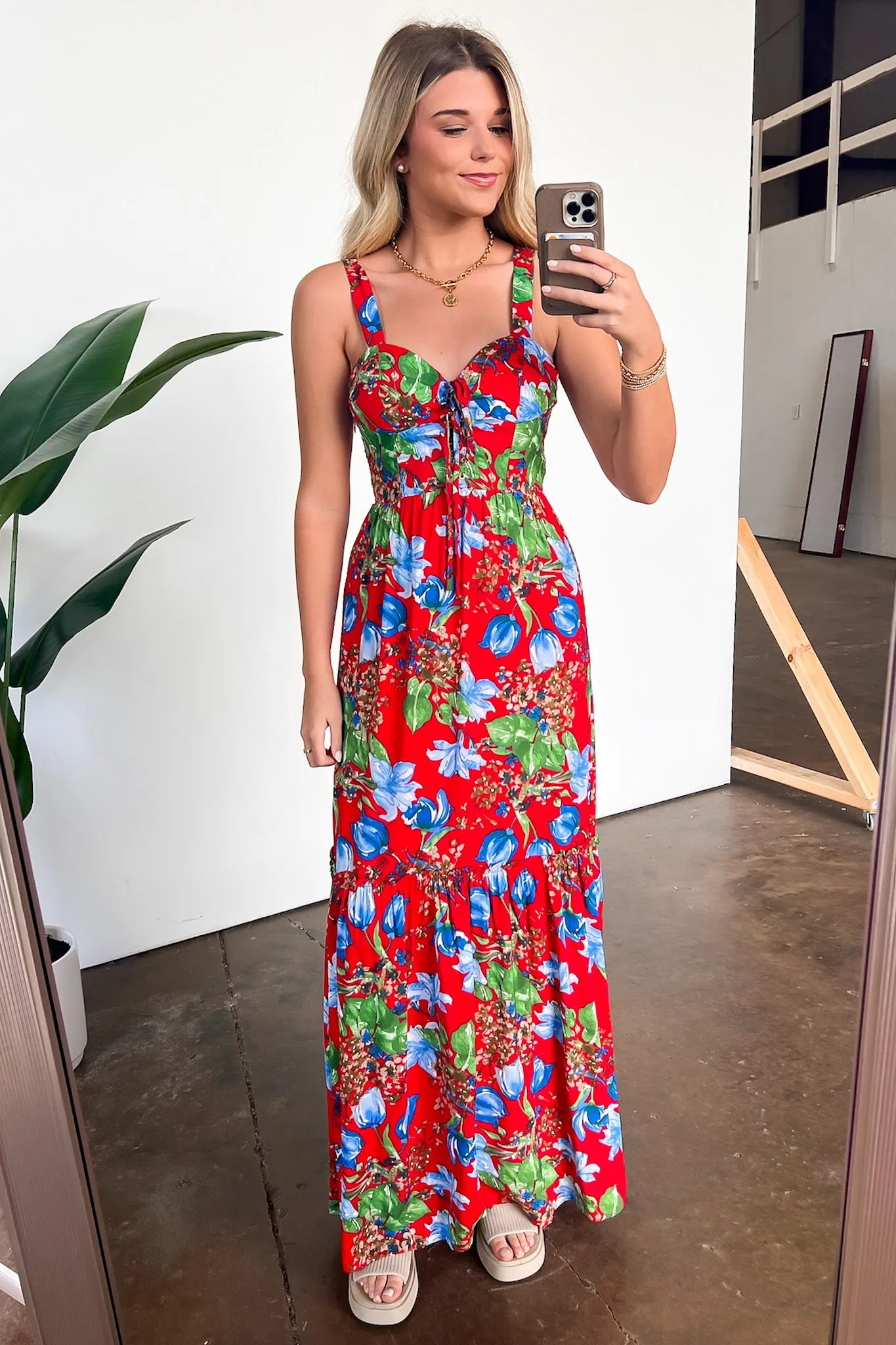 Exceptional Sight V-Neck Floral Maxi Dress - FINAL SALE