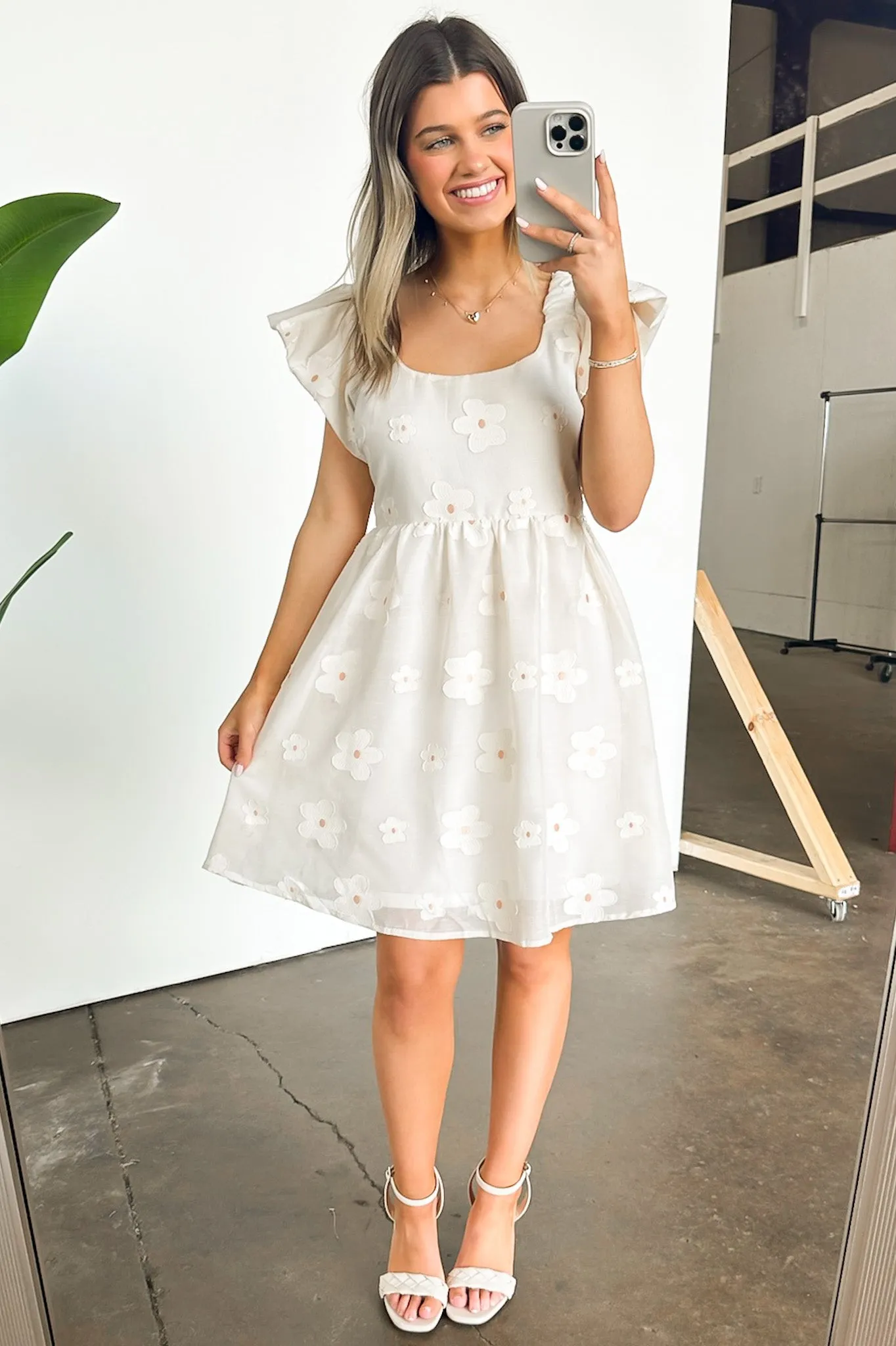 Exquisite Romance Floral Embroidered Organza Dress - FINAL SALE
