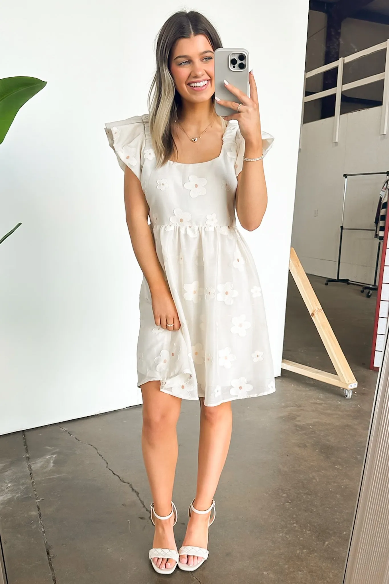 Exquisite Romance Floral Embroidered Organza Dress - FINAL SALE