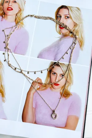 Fancy That Rhinestone Heart Layered Necklace