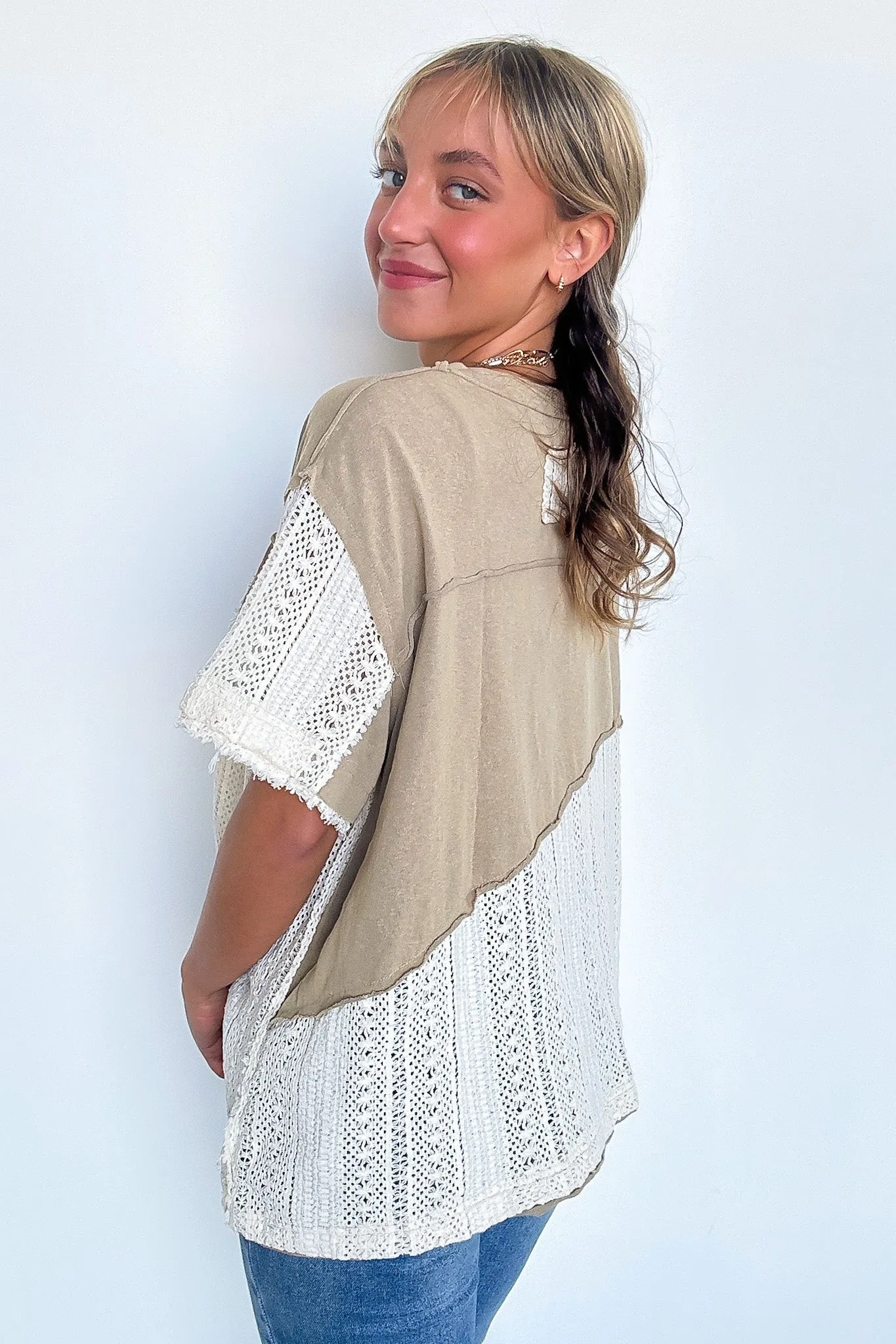 Far Out Peace Sign Contrast Top