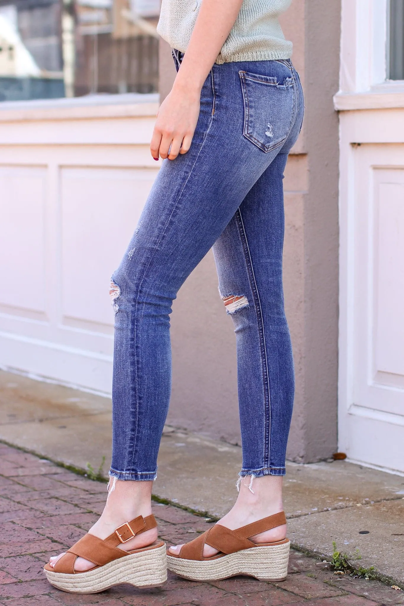 Farren High Rise Distressed Ankle Skinny Jeans - FINAL SALE