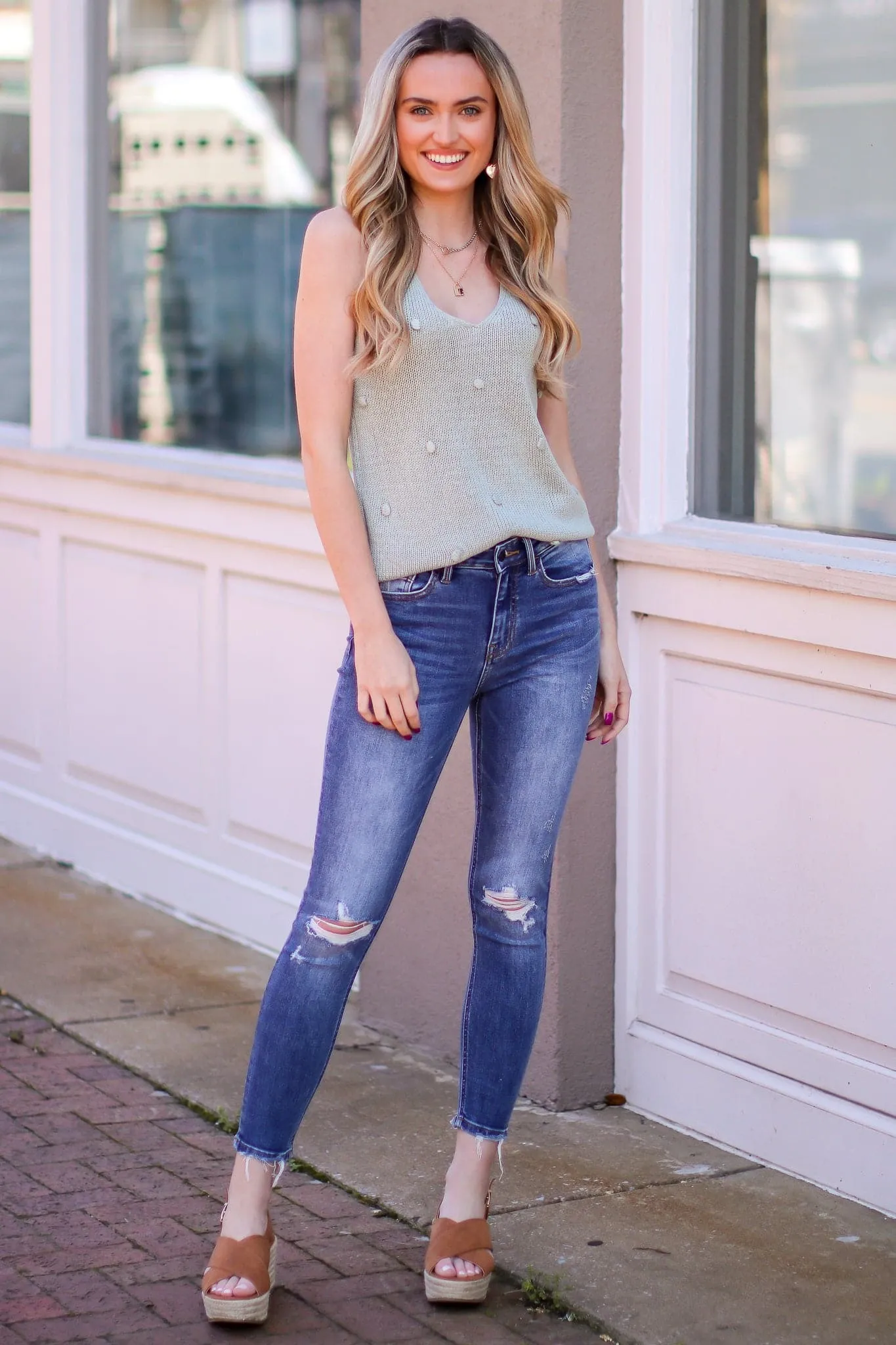 Farren High Rise Distressed Ankle Skinny Jeans - FINAL SALE