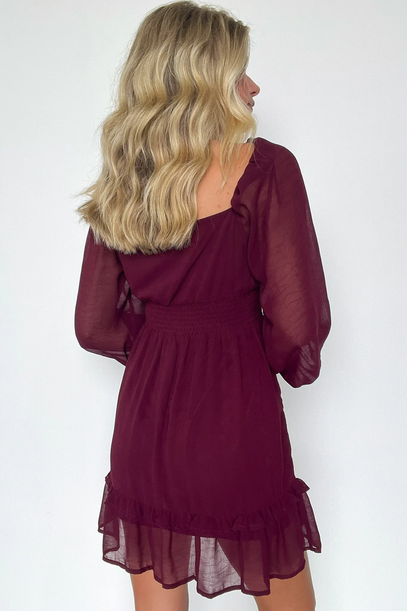 Favorite Inspiration Empire Smocked Long Sleeve Dress - FINAL SALE