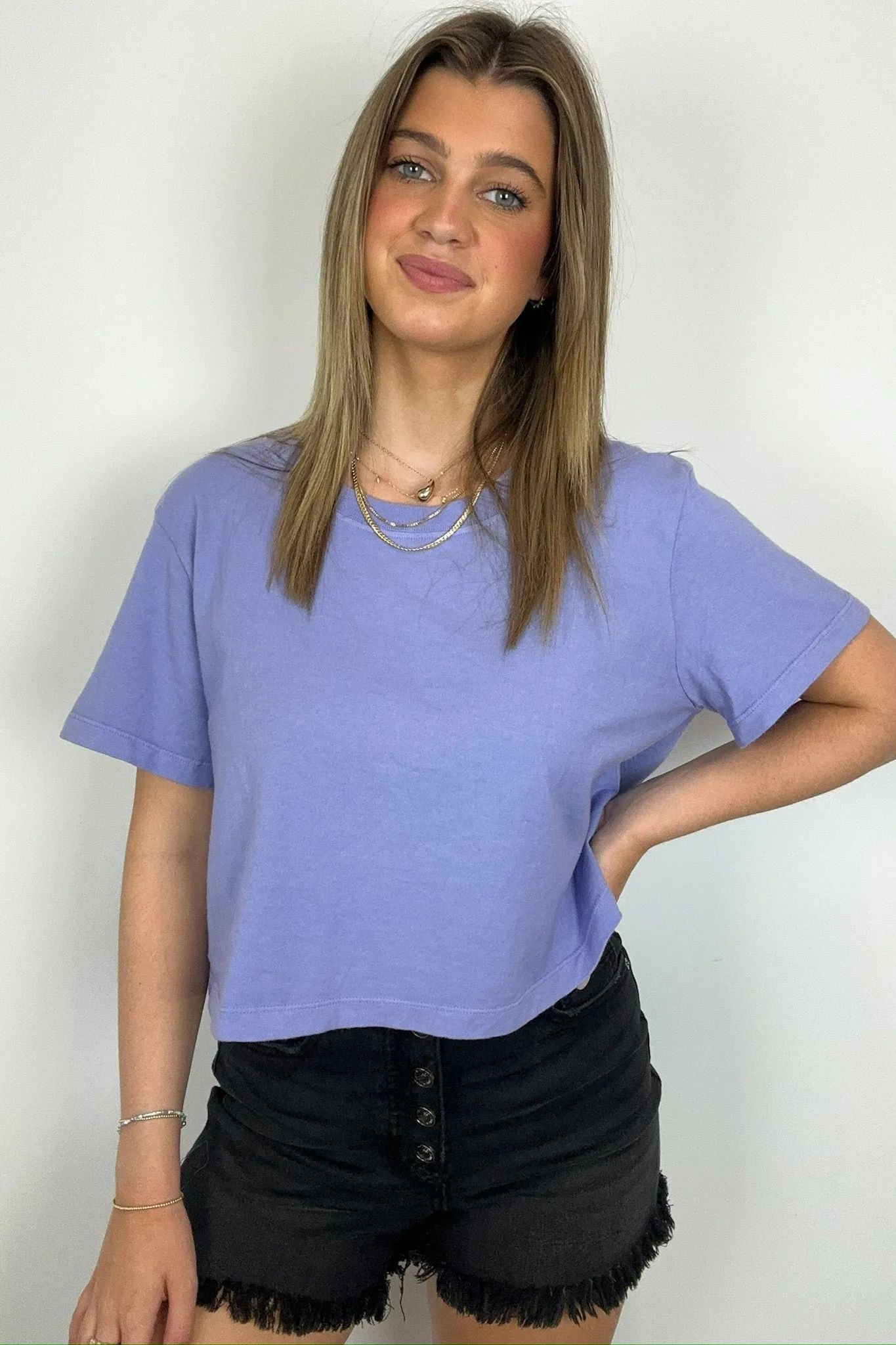 Feeling Cute Relaxed Cropped Tee - FINAL SALE