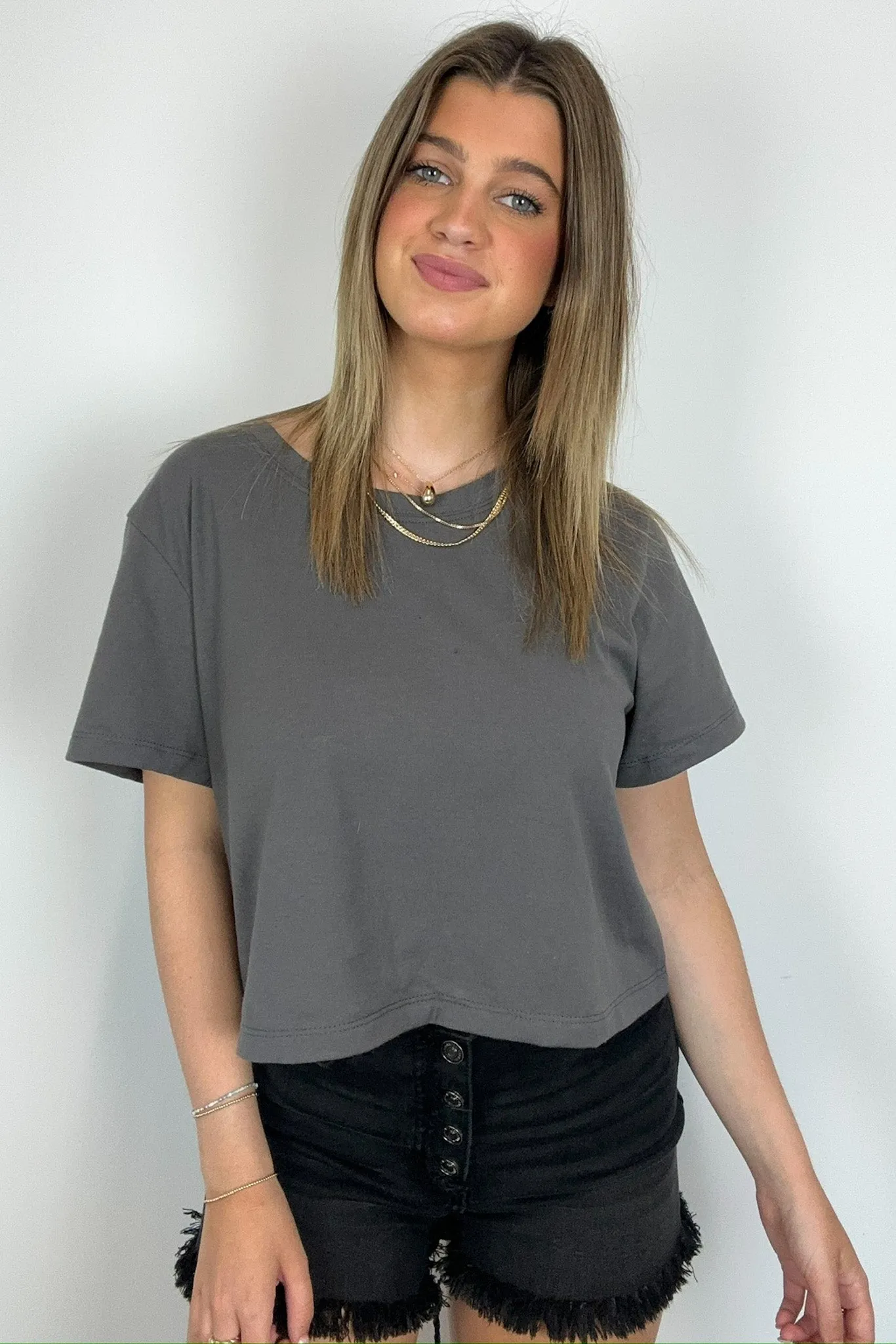Feeling Cute Relaxed Cropped Tee - FINAL SALE