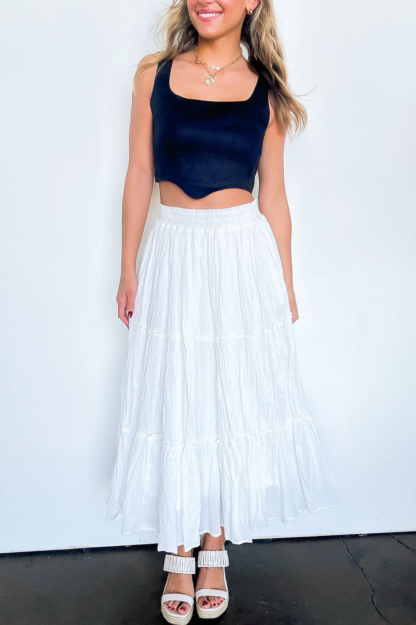 Flirtatious Crush Flowy Maxi Skirt