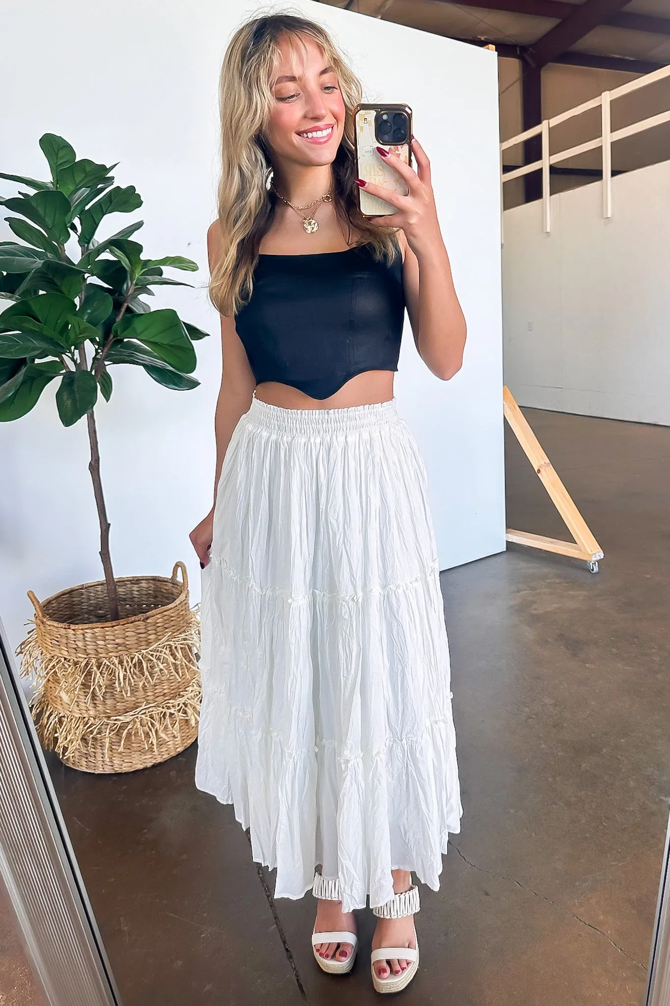 Flirtatious Crush Flowy Maxi Skirt