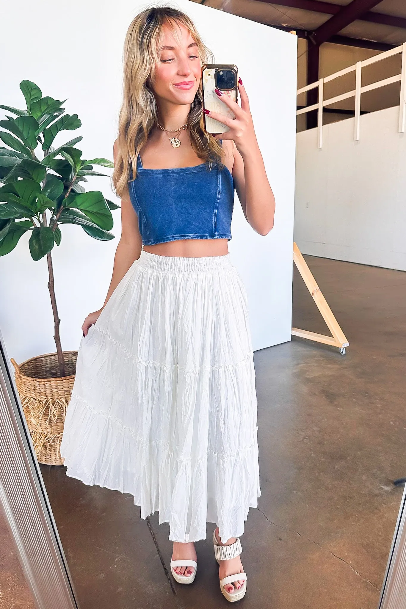 Flirtatious Crush Flowy Maxi Skirt