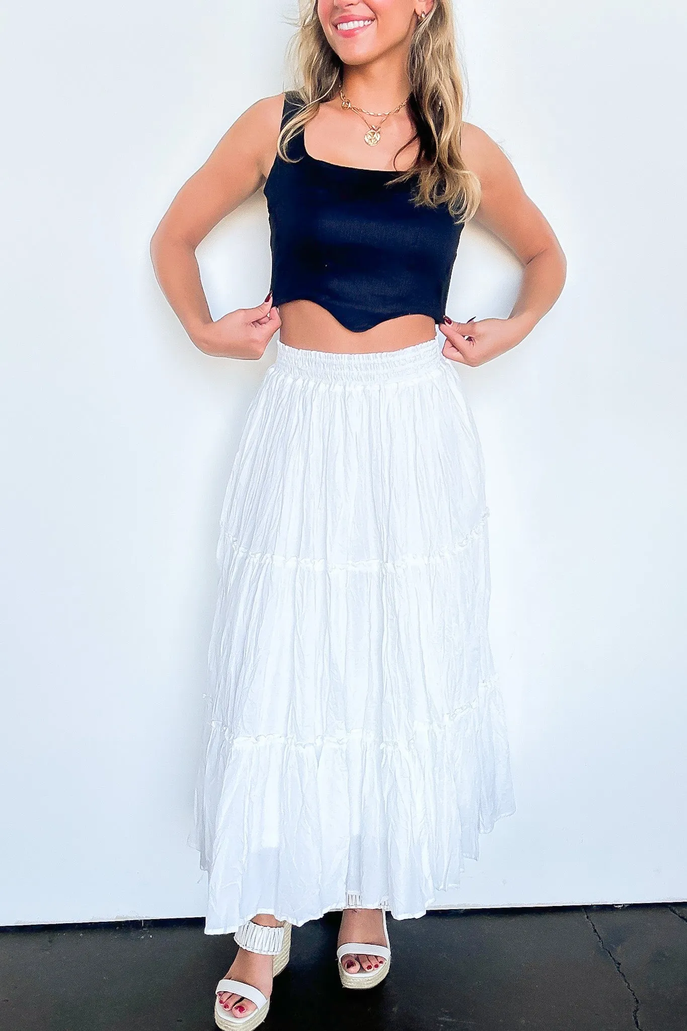 Flirtatious Crush Flowy Maxi Skirt