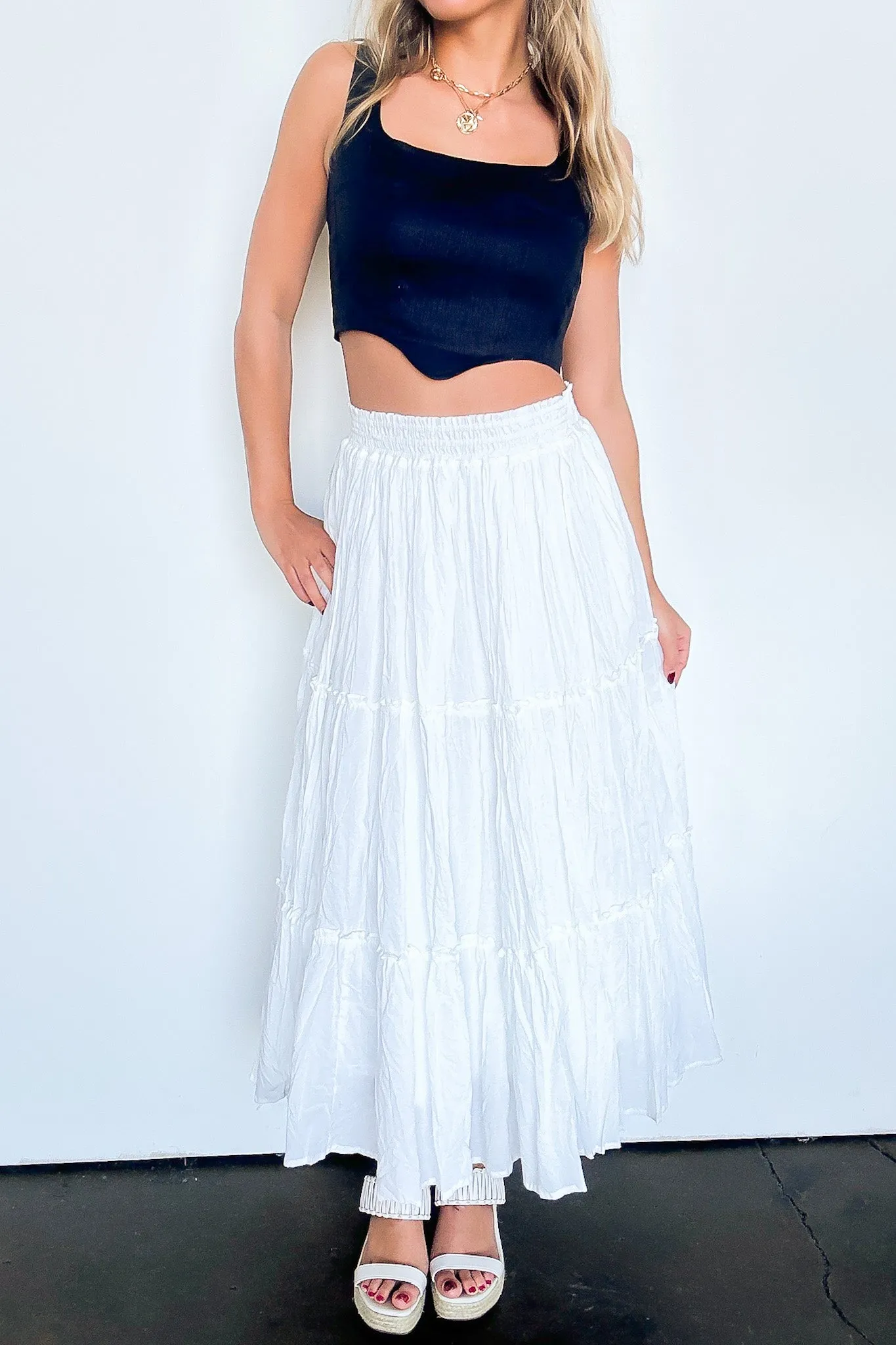 Flirtatious Crush Flowy Maxi Skirt