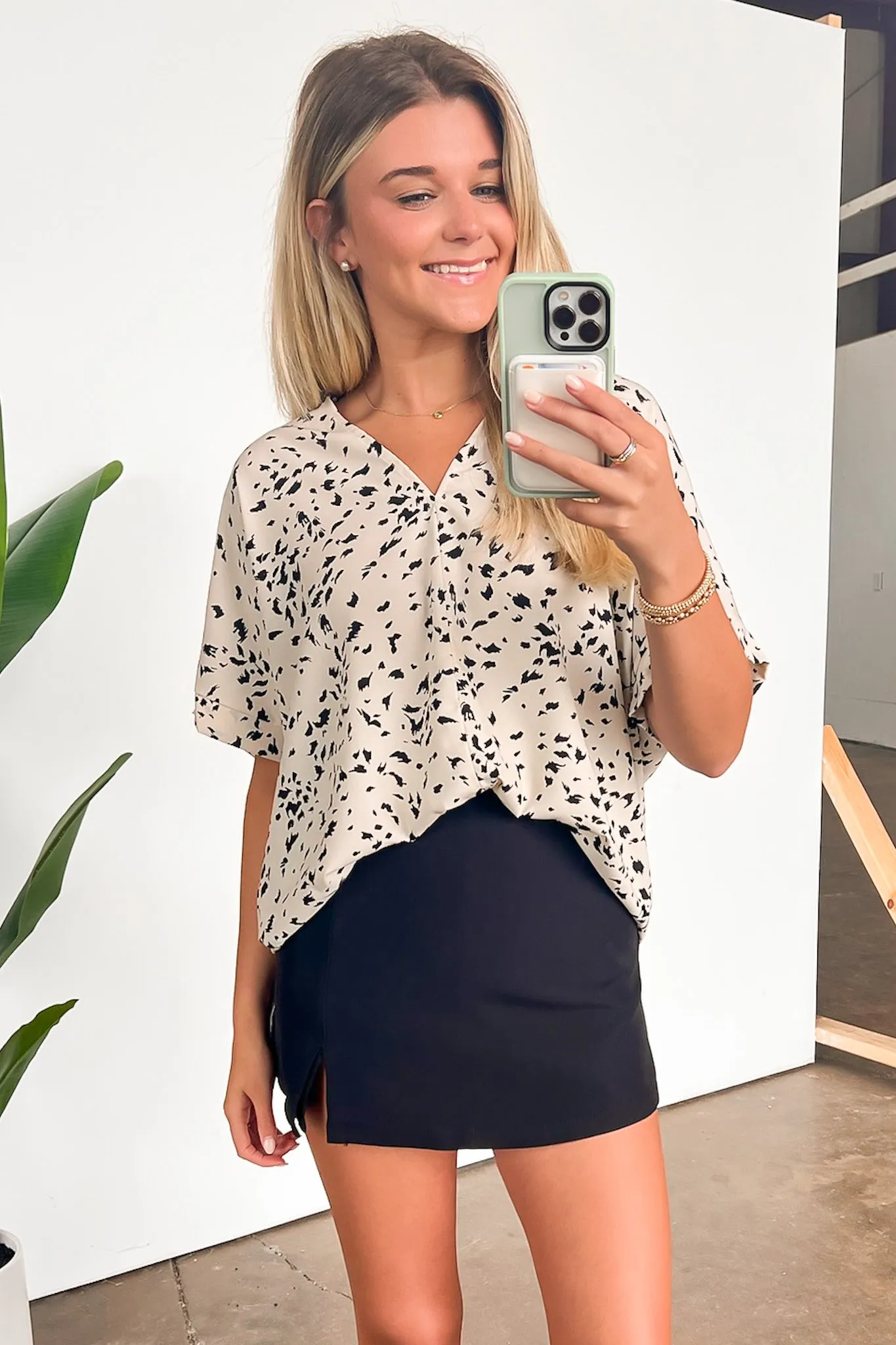 Flirty Finesse Side Slit Skort - FINAL SALE