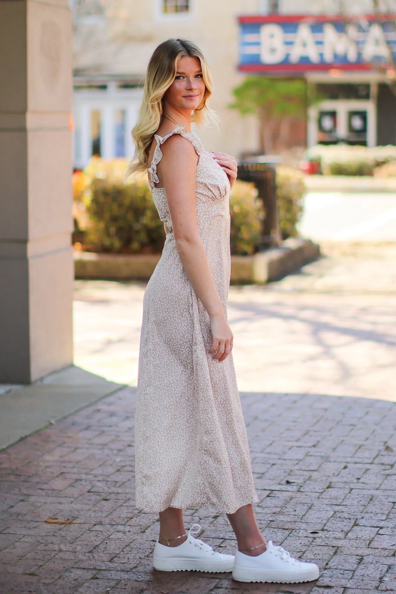 Floral Feelings Ruffle Midi Dress - FINAL SALE