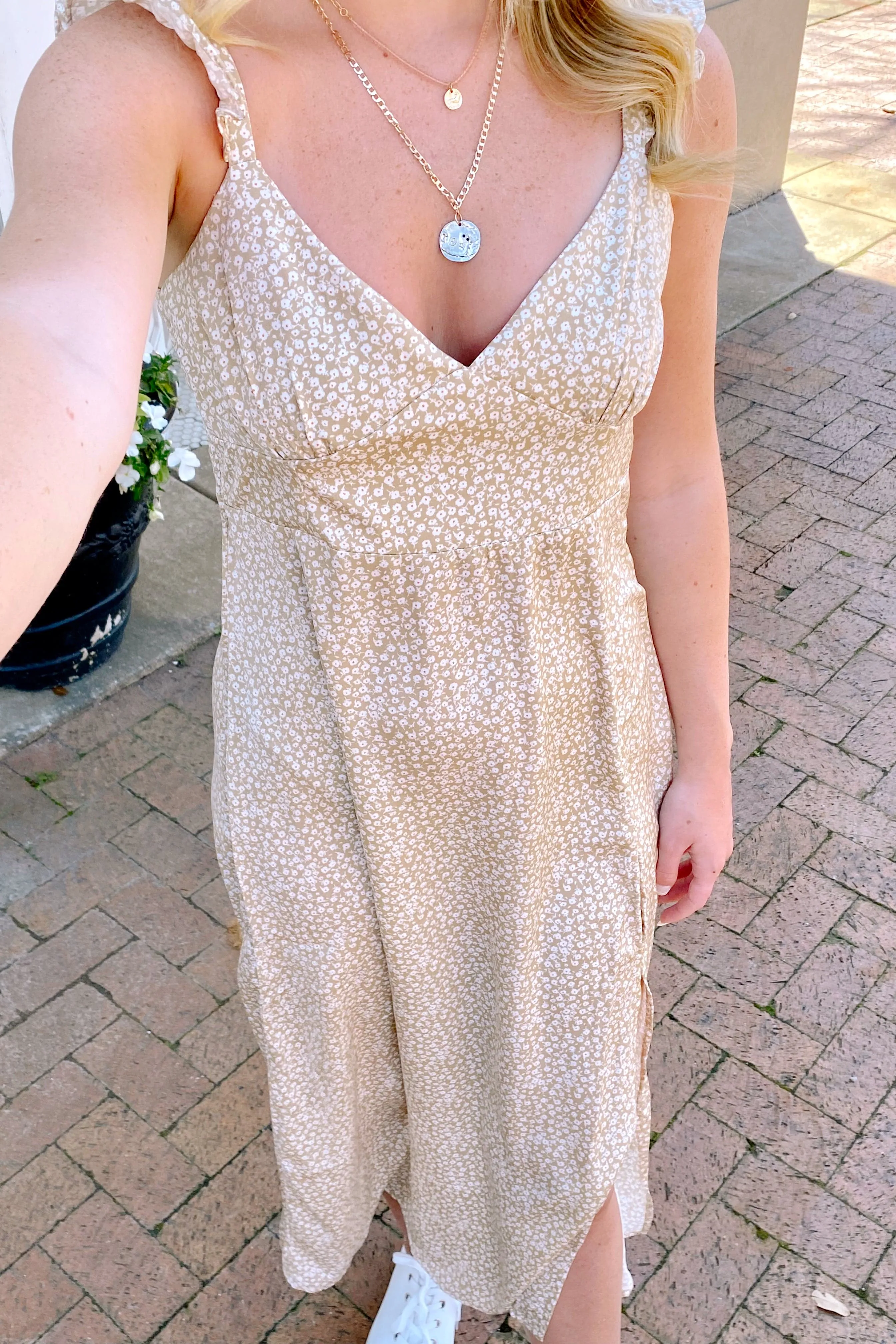 Floral Feelings Ruffle Midi Dress - FINAL SALE