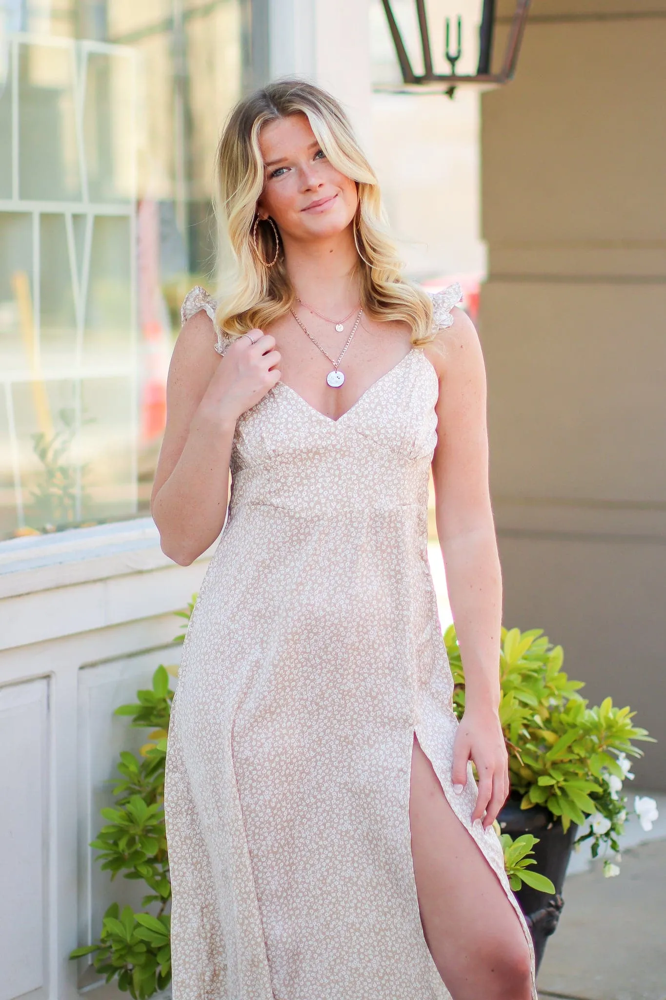 Floral Feelings Ruffle Midi Dress - FINAL SALE