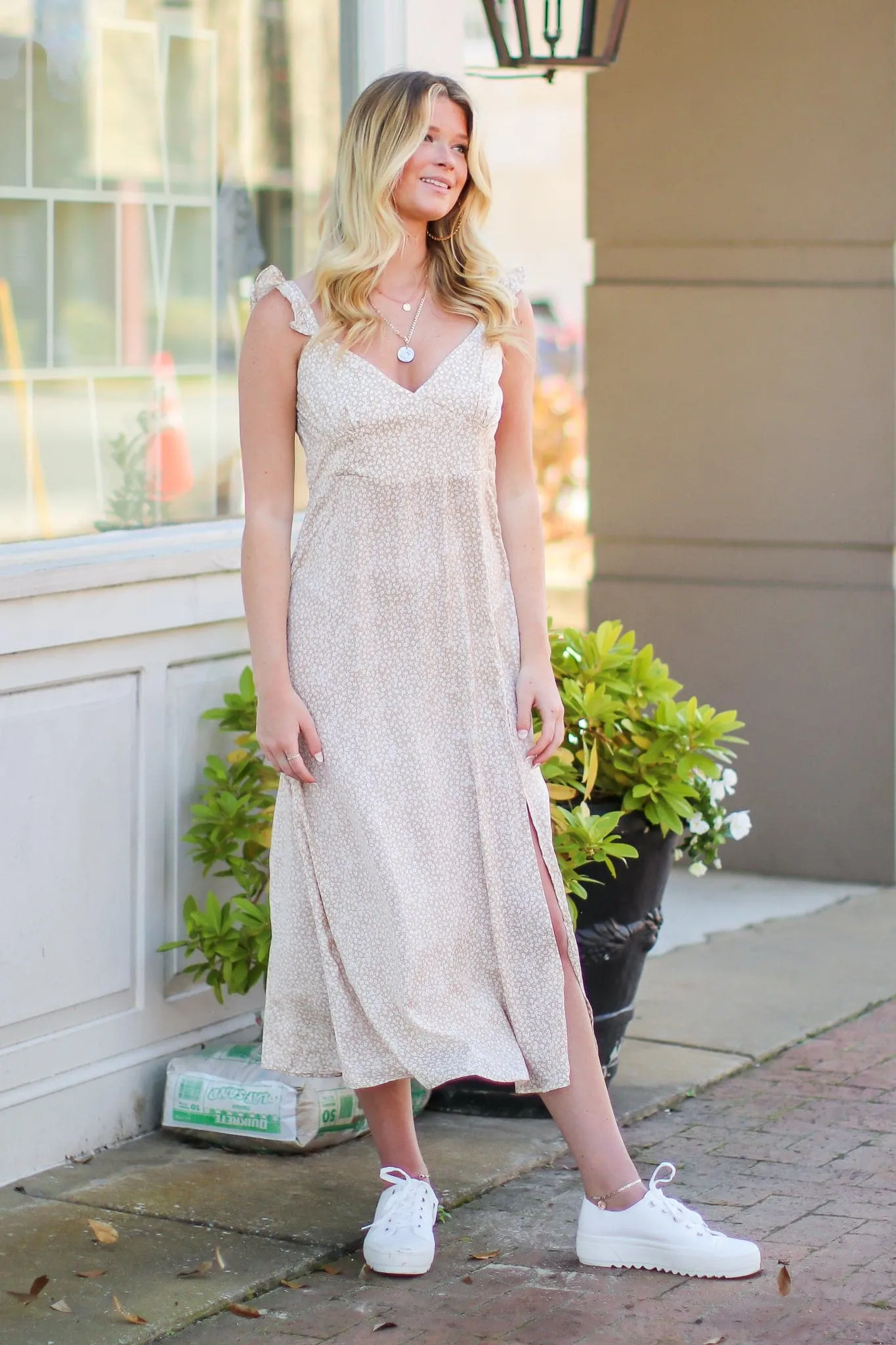 Floral Feelings Ruffle Midi Dress - FINAL SALE
