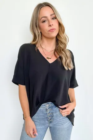 Florinda Flowy Airflow V-Neck Dolman Sleeve Top - BACK IN STOCK