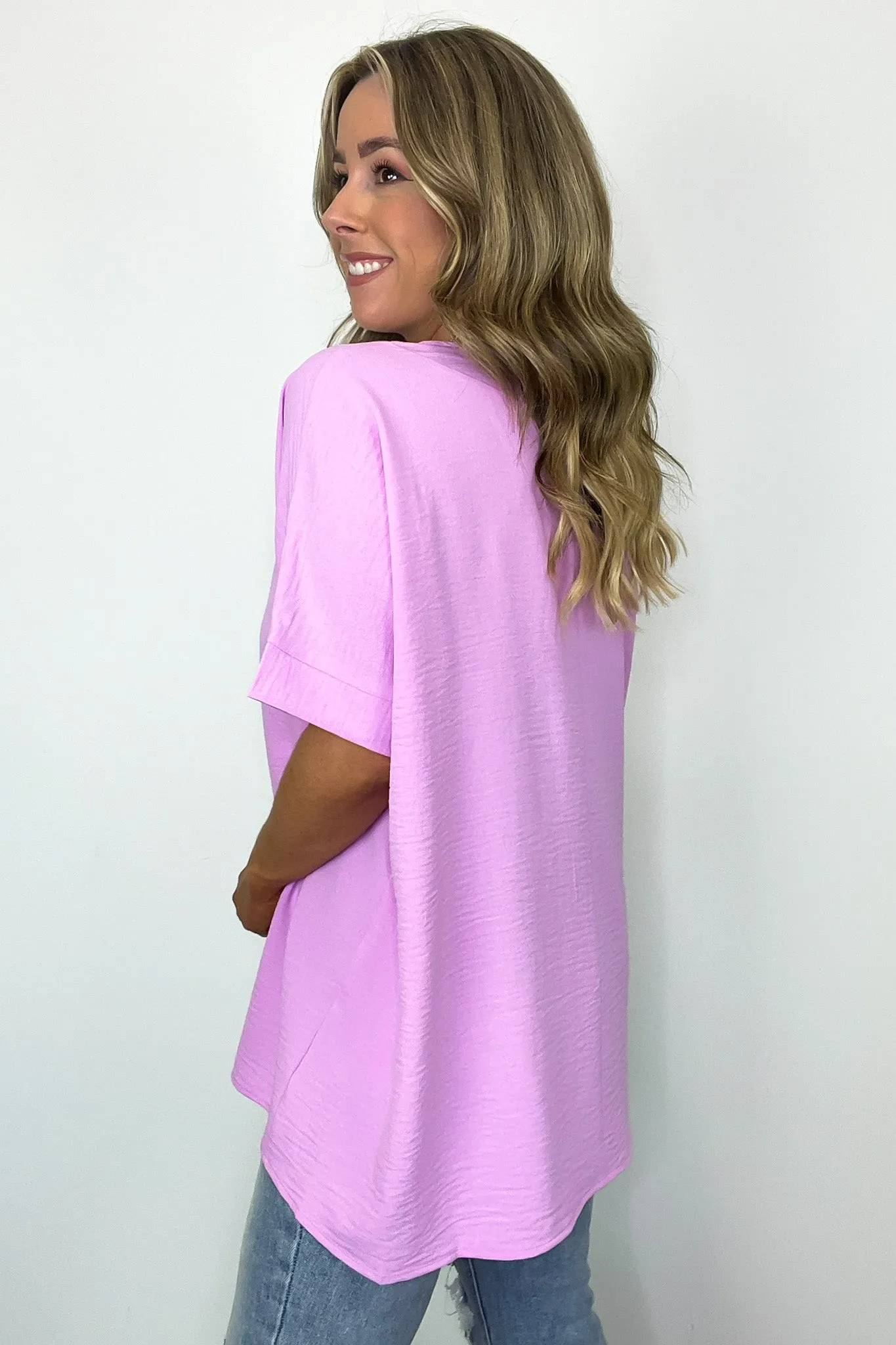 Florinda Flowy Airflow V-Neck Dolman Sleeve Top - BACK IN STOCK
