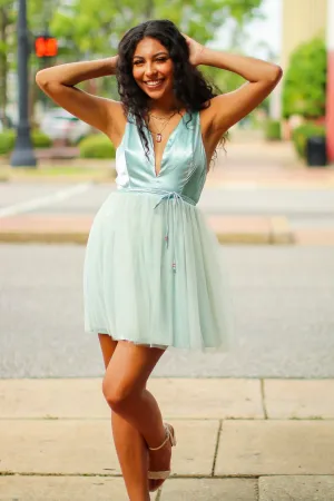 Forever Phenomenal V-Neck Tulle Dress - FINAL SALE