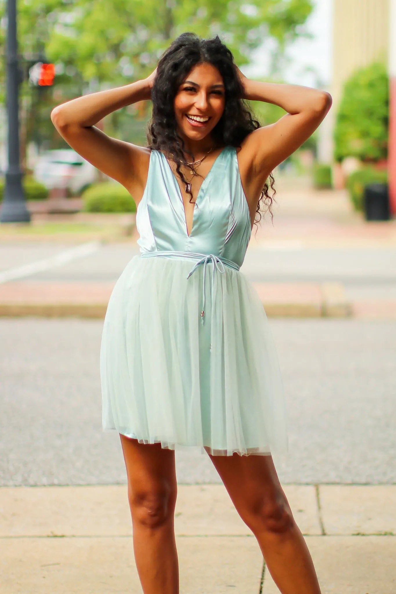 Forever Phenomenal V-Neck Tulle Dress - FINAL SALE