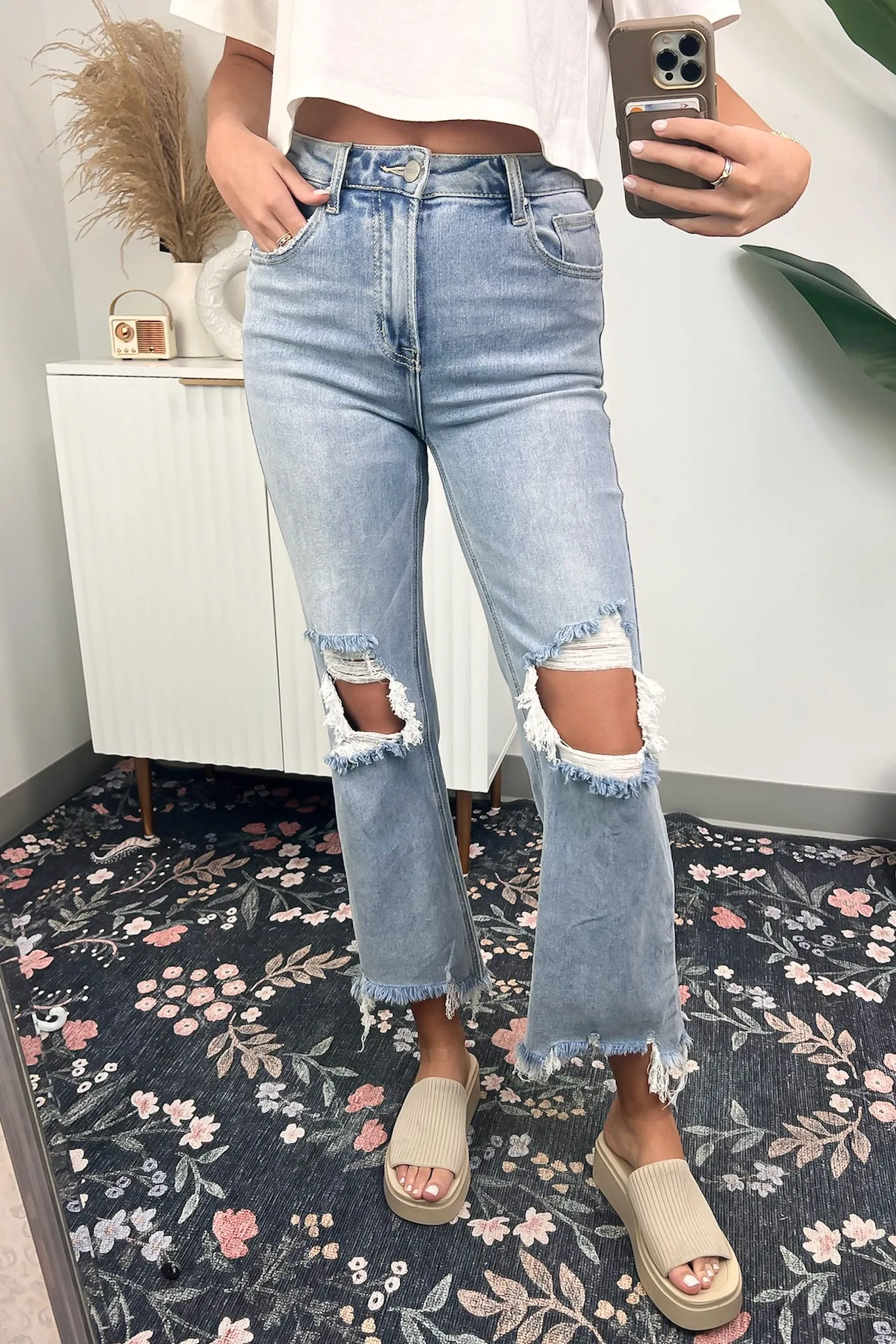 Francie High Rise Straight Crop Jeans - BACK IN STOCK