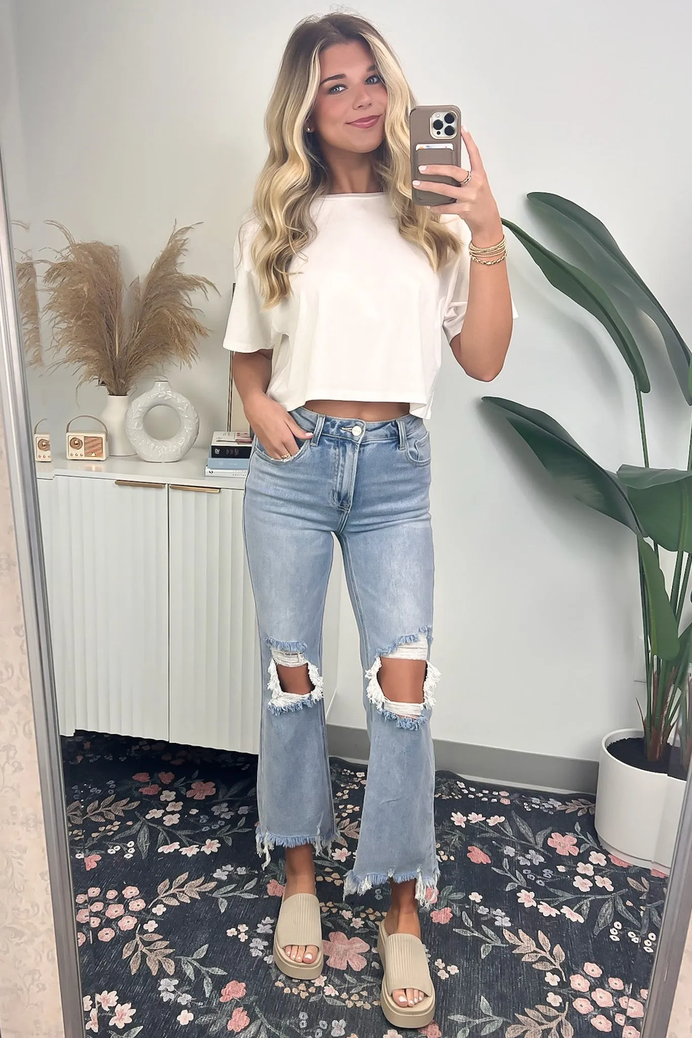 Francie High Rise Straight Crop Jeans - BACK IN STOCK